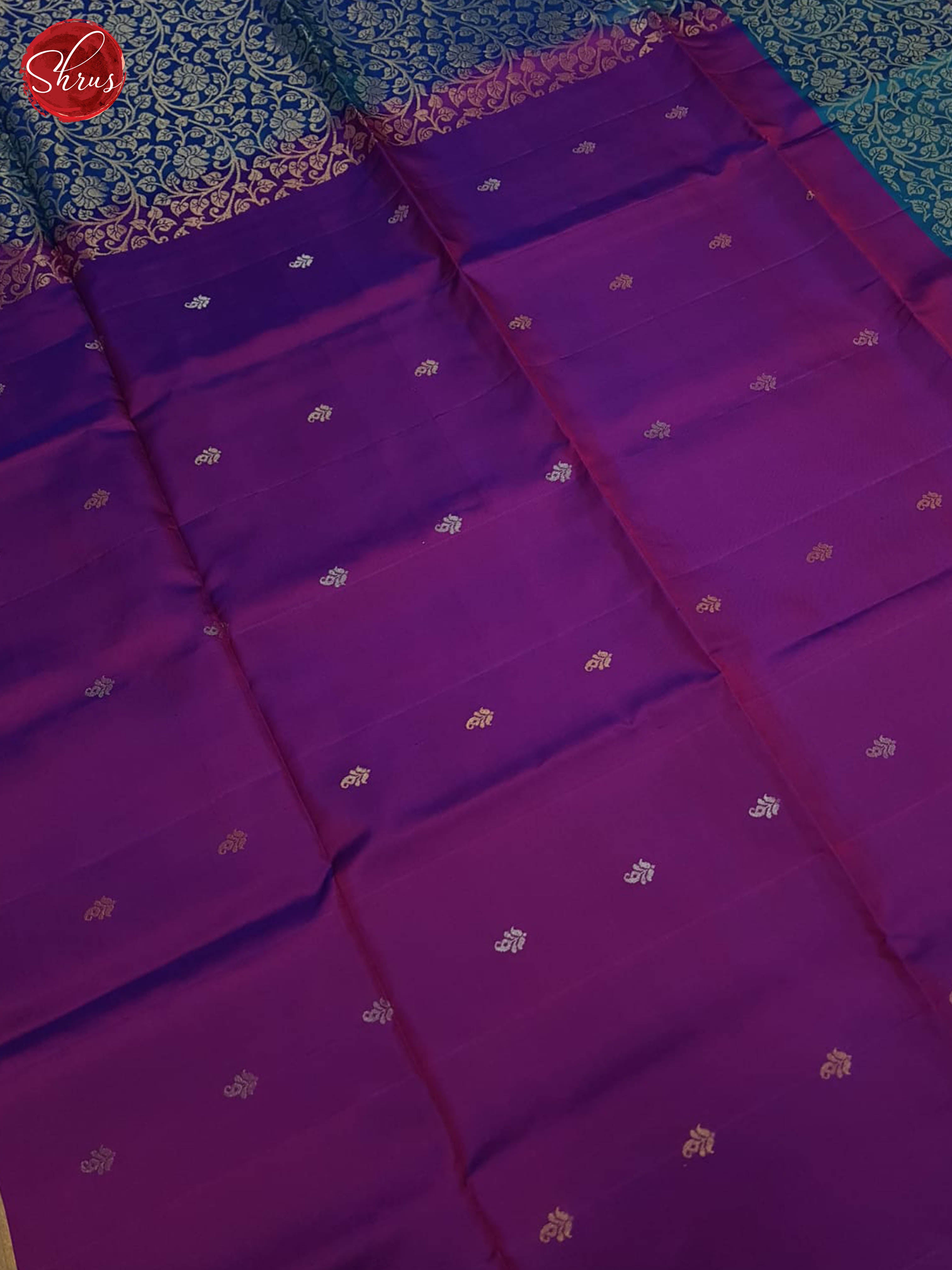 Purple And Blue- Seoft Silk Saree - Shop on ShrusEternity.com