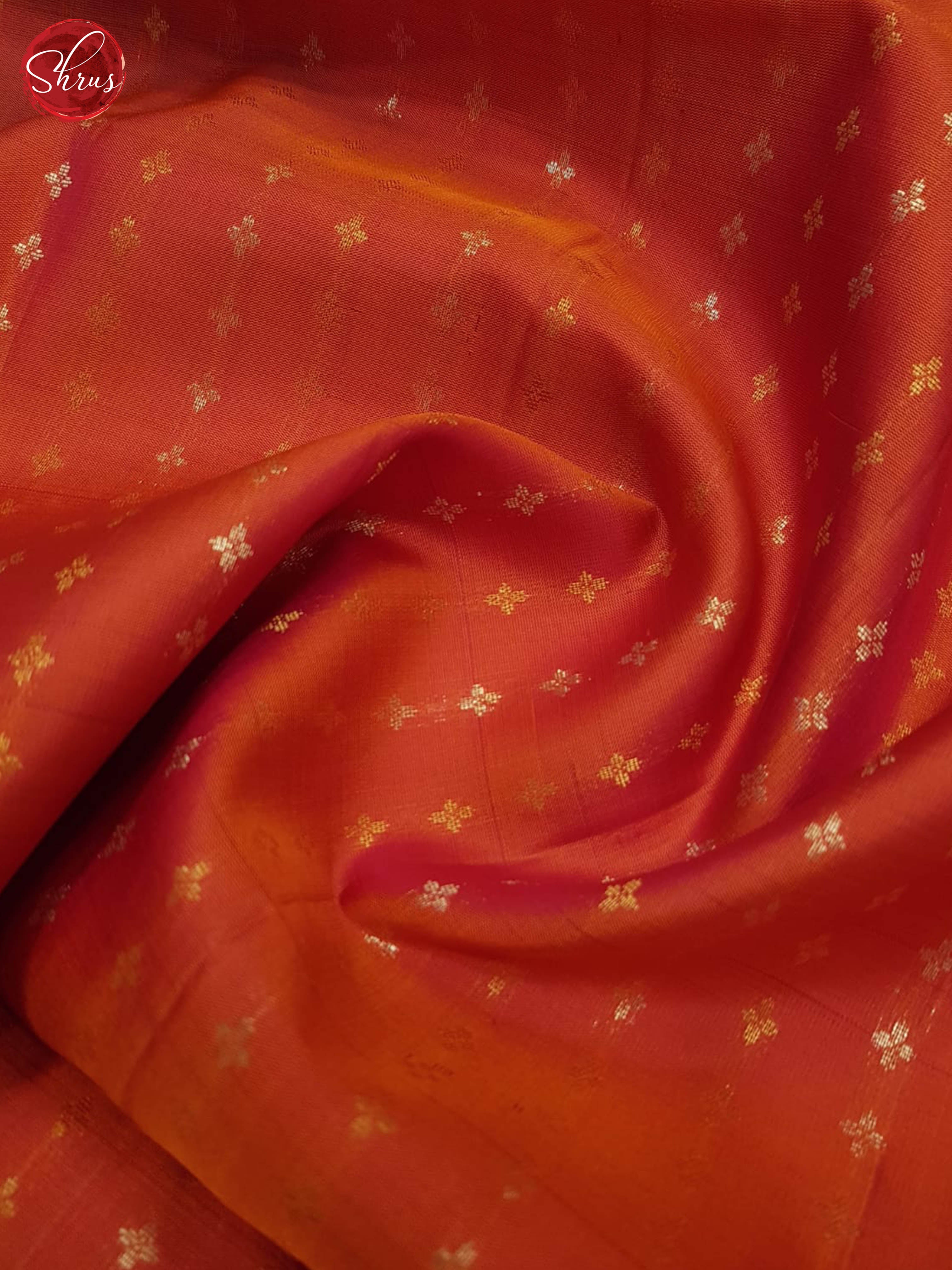 Orange And Blue- Soft Silk Saree - Shop on ShrusEternity.com