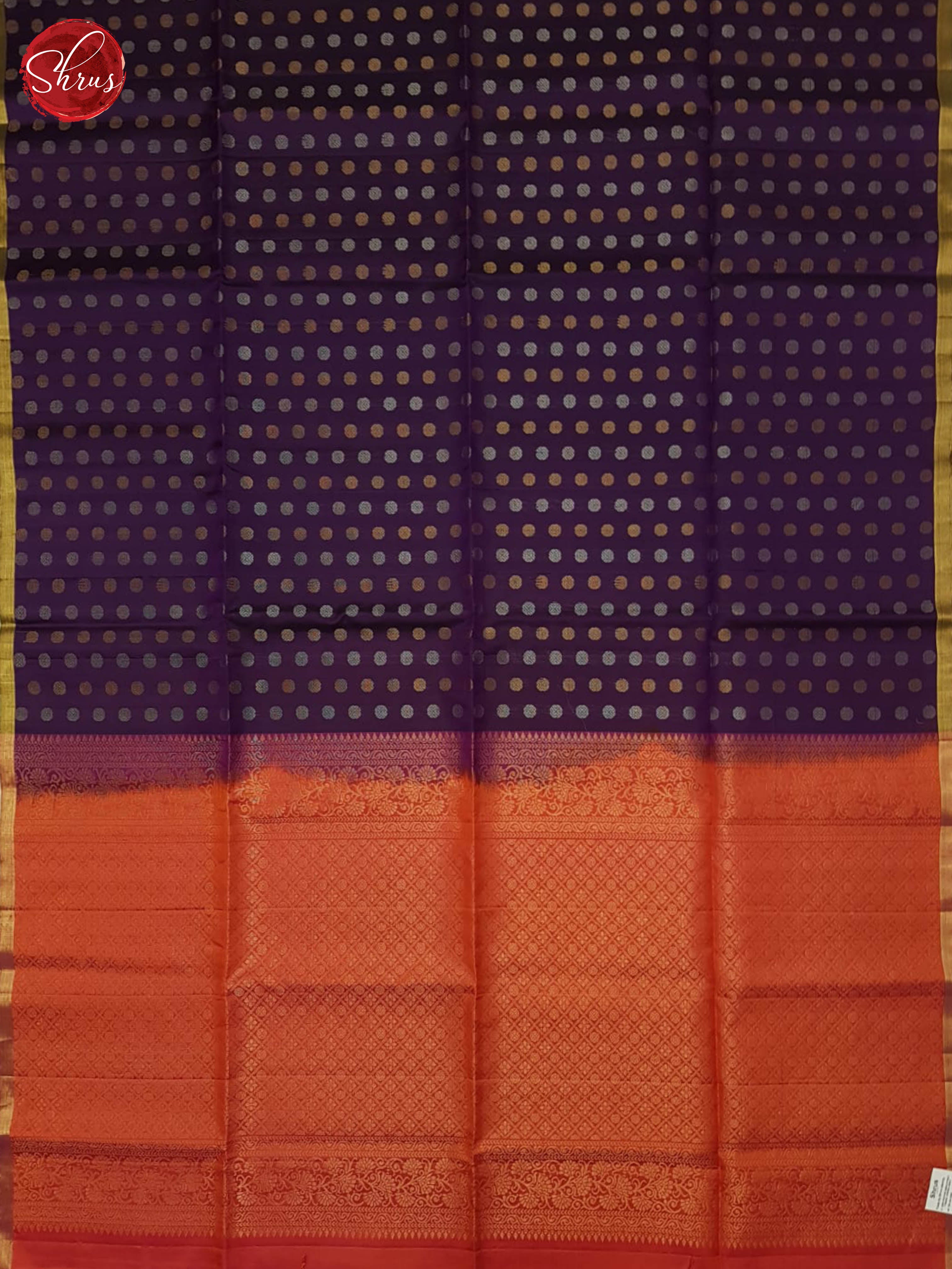 Purple And Orangish Pink- Soft Silk Saree - Shop on ShrusEternity.com