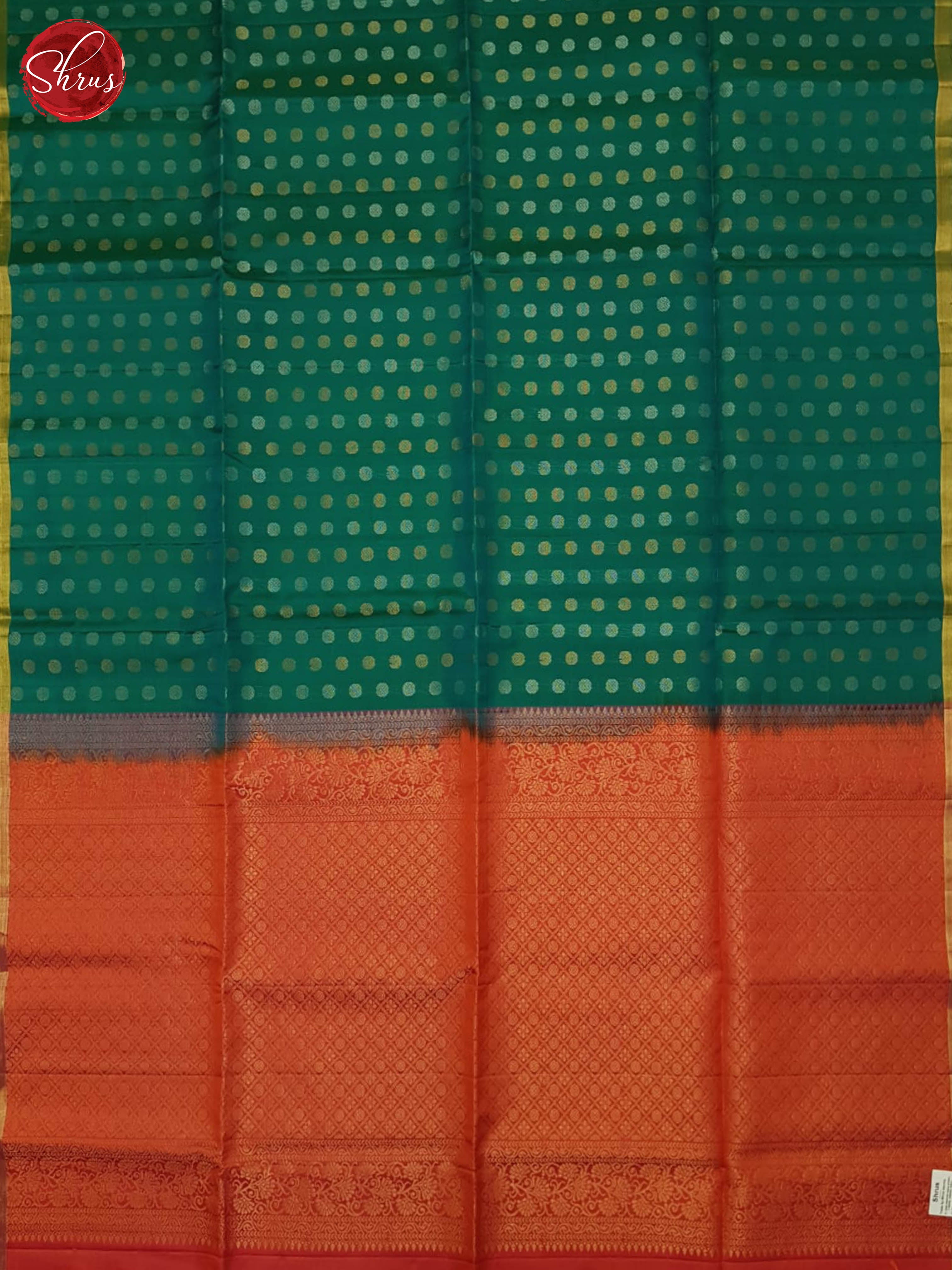 Green And Orangish Pink- Soft Silk Saree - Shop on ShrusEternity.com