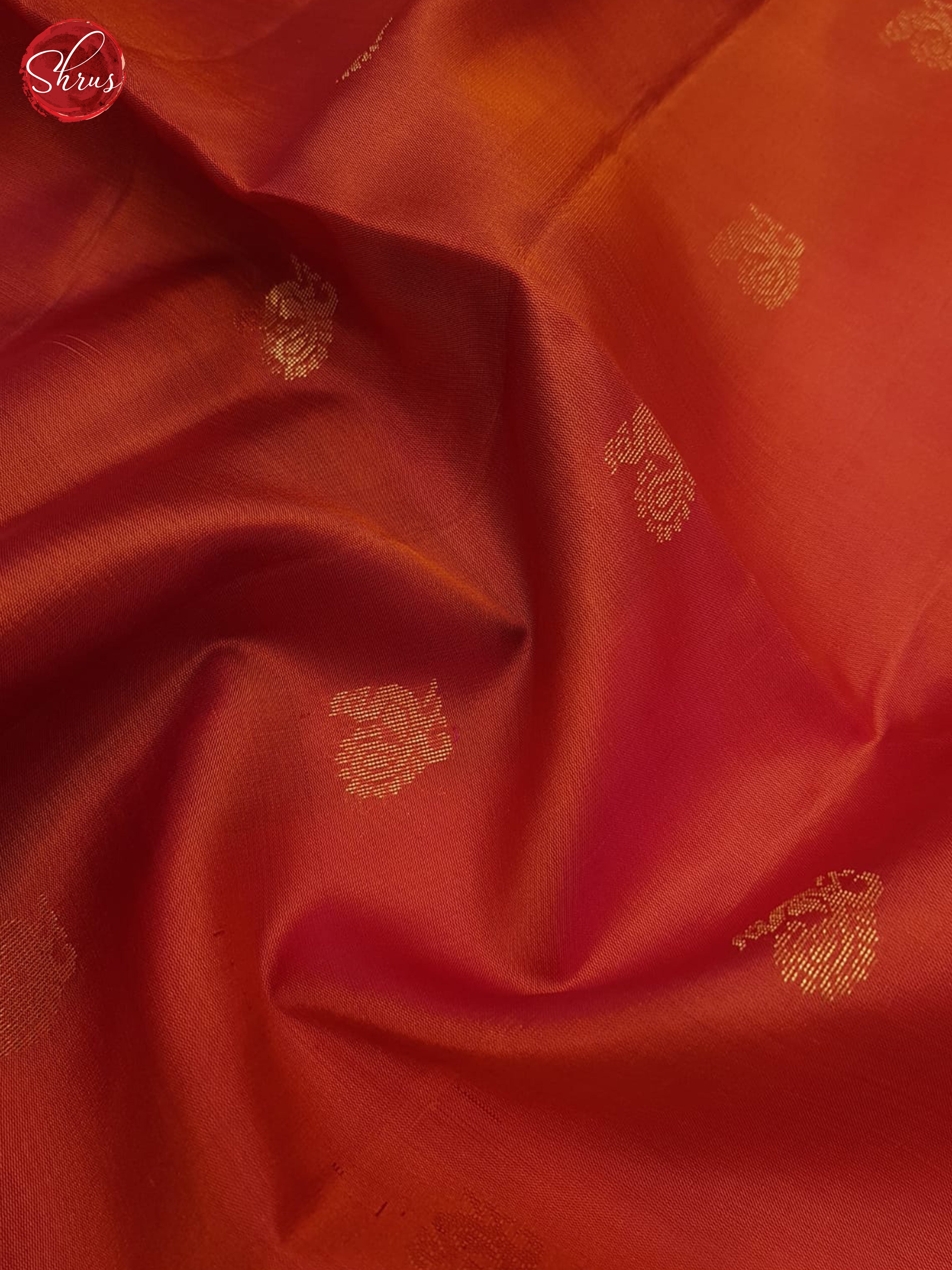 Orangish Pink & Green - Soft Silk Saree - Shop on ShrusEternity.com