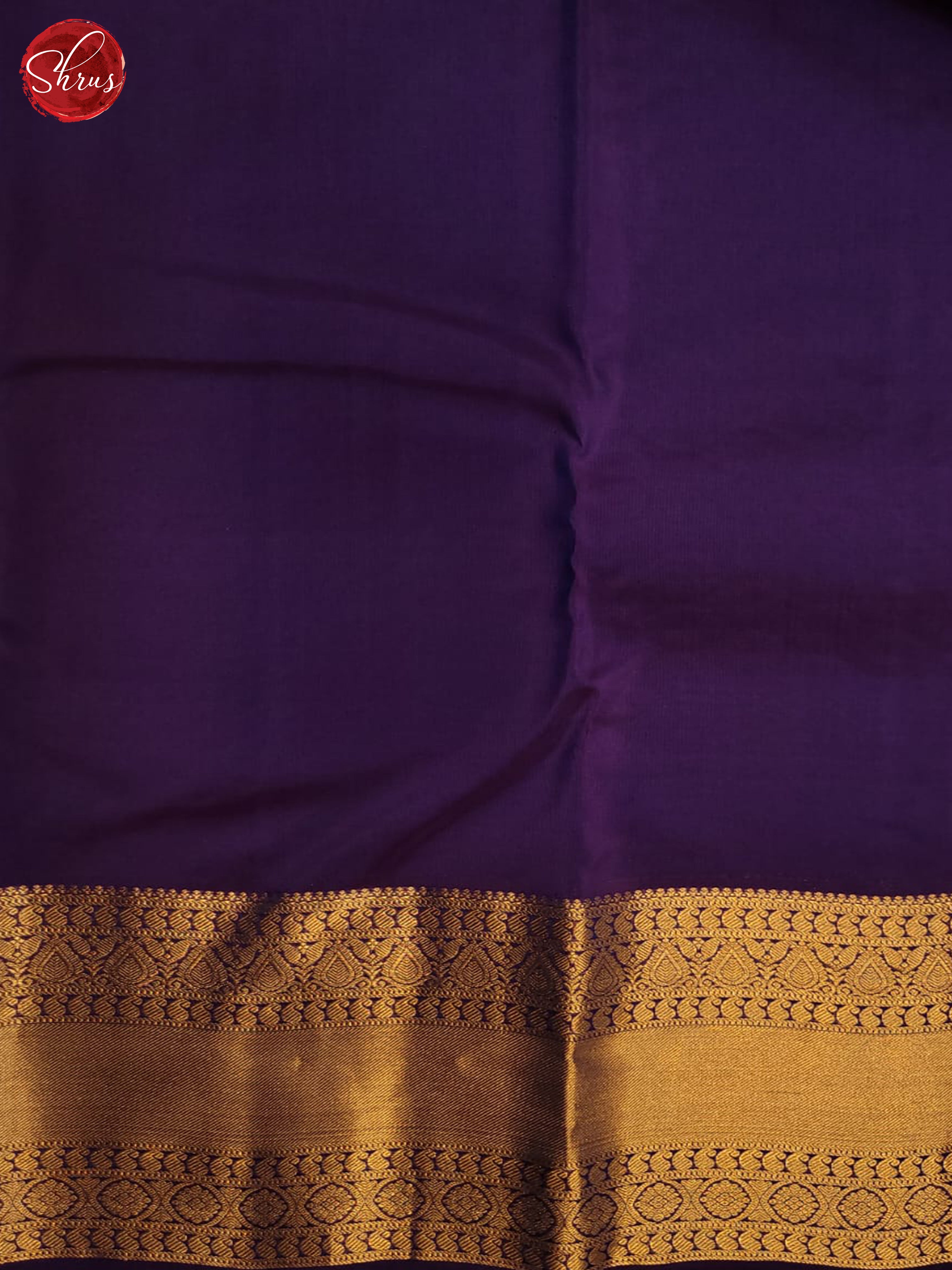 Blue & Purple - Kanchipuram half-pure Silk Saree - Shop on ShrusEternity.com