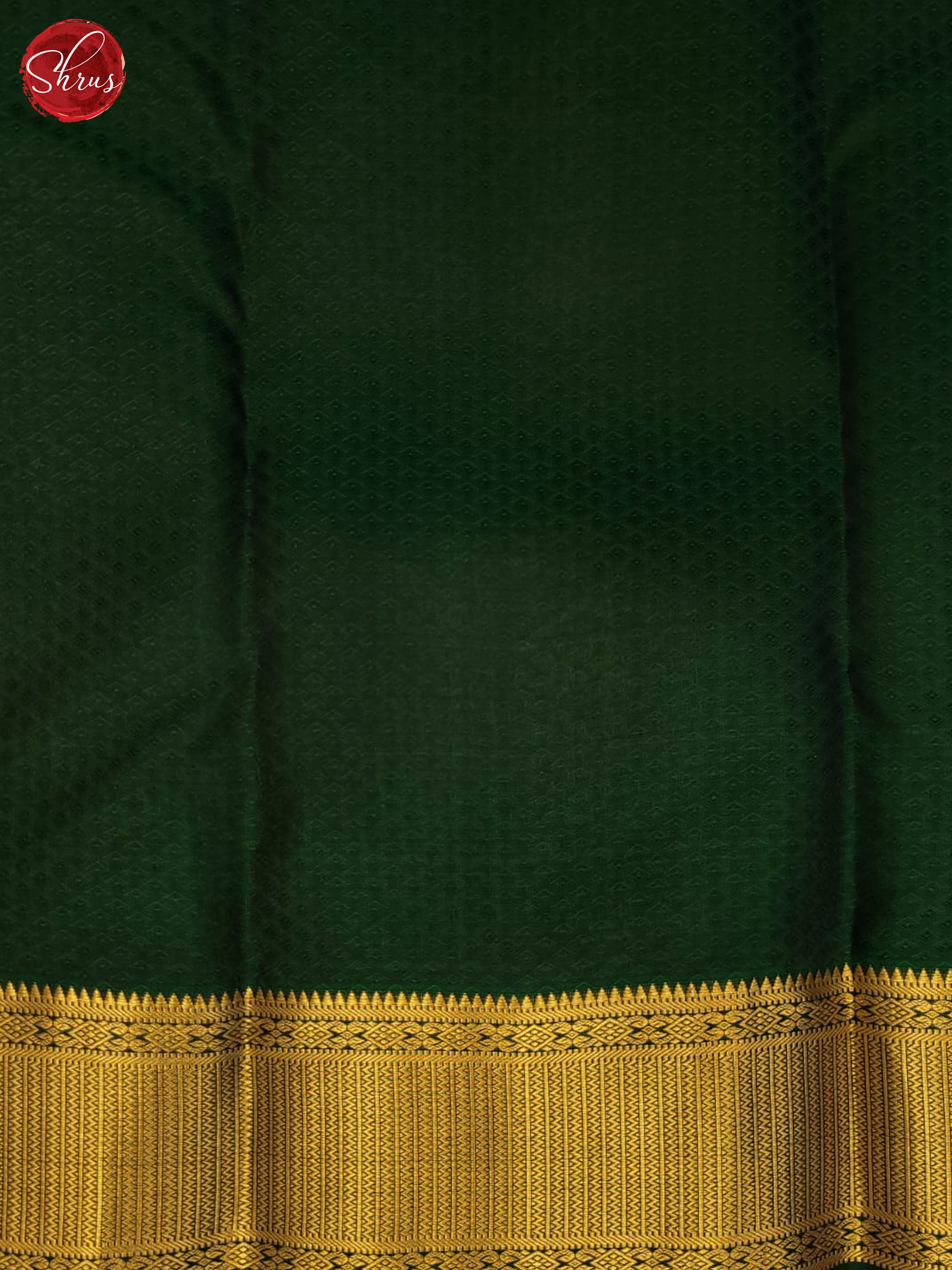 Green & Dark Green - Kanchipuram Half-pure Silk Saree - Shop on ShrusEternity.com