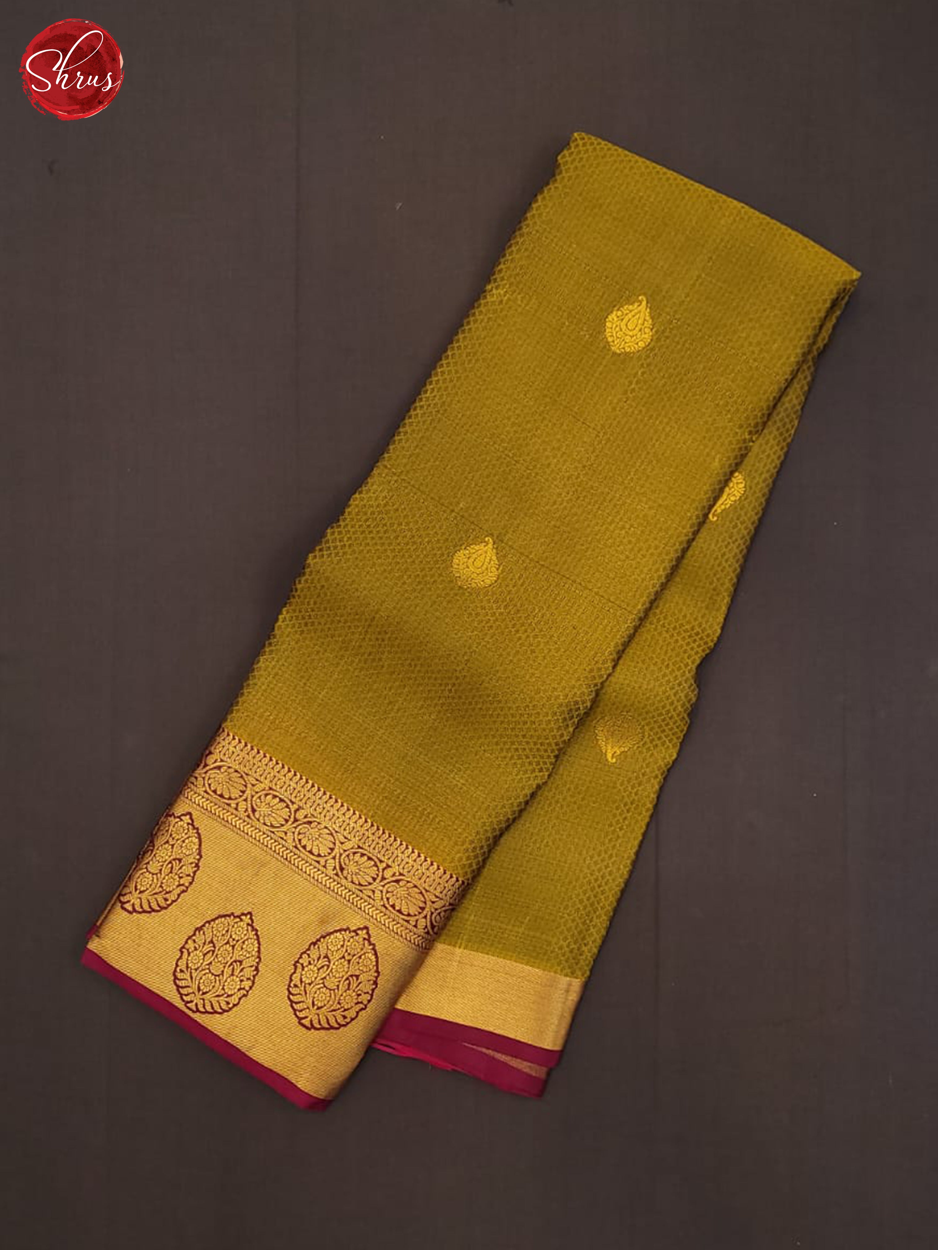 green and red- Kanchipuram Half-pure Silk Saree - Shop on ShrusEternity.com