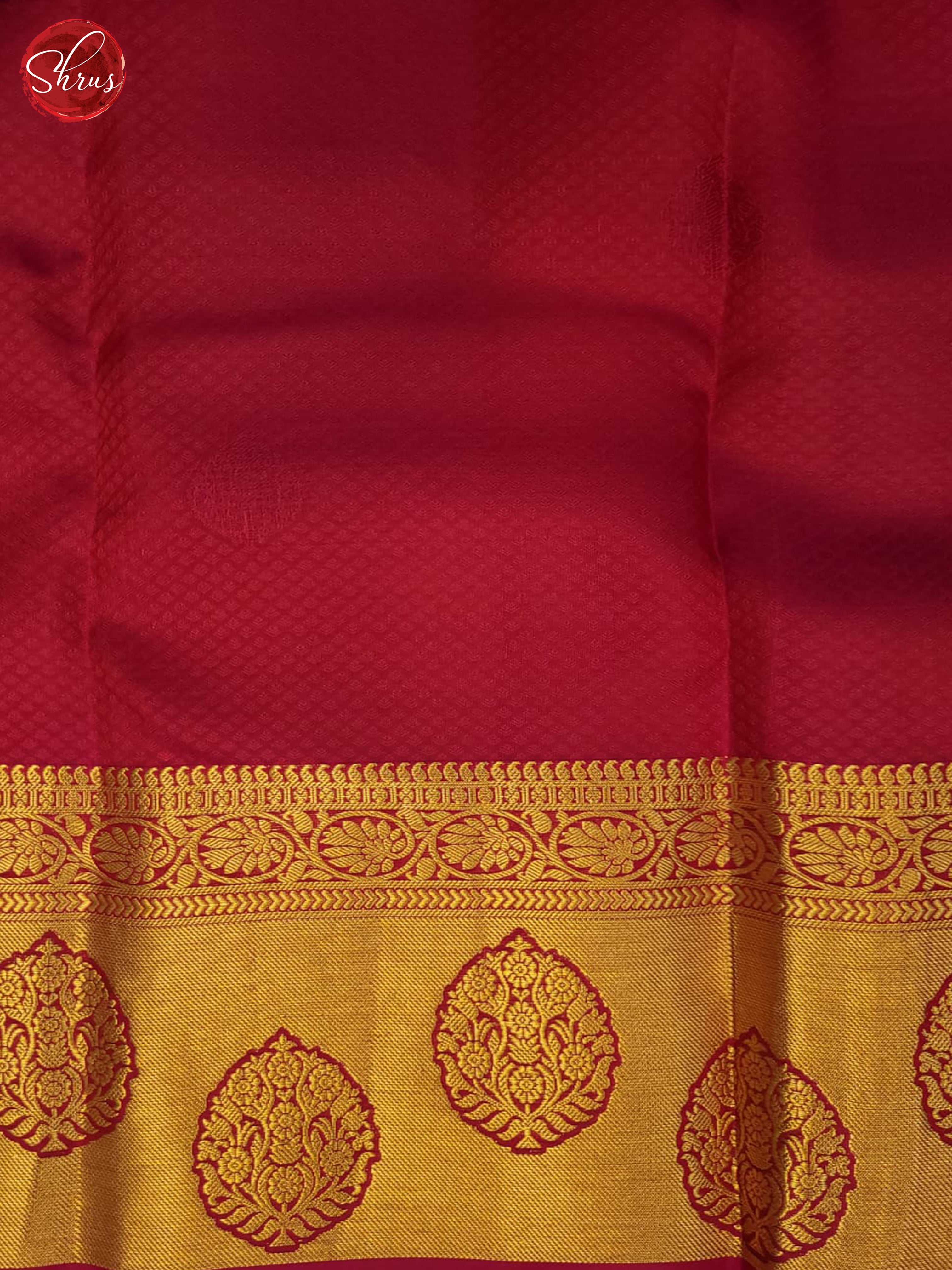 green and red- Kanchipuram Half-pure Silk Saree - Shop on ShrusEternity.com