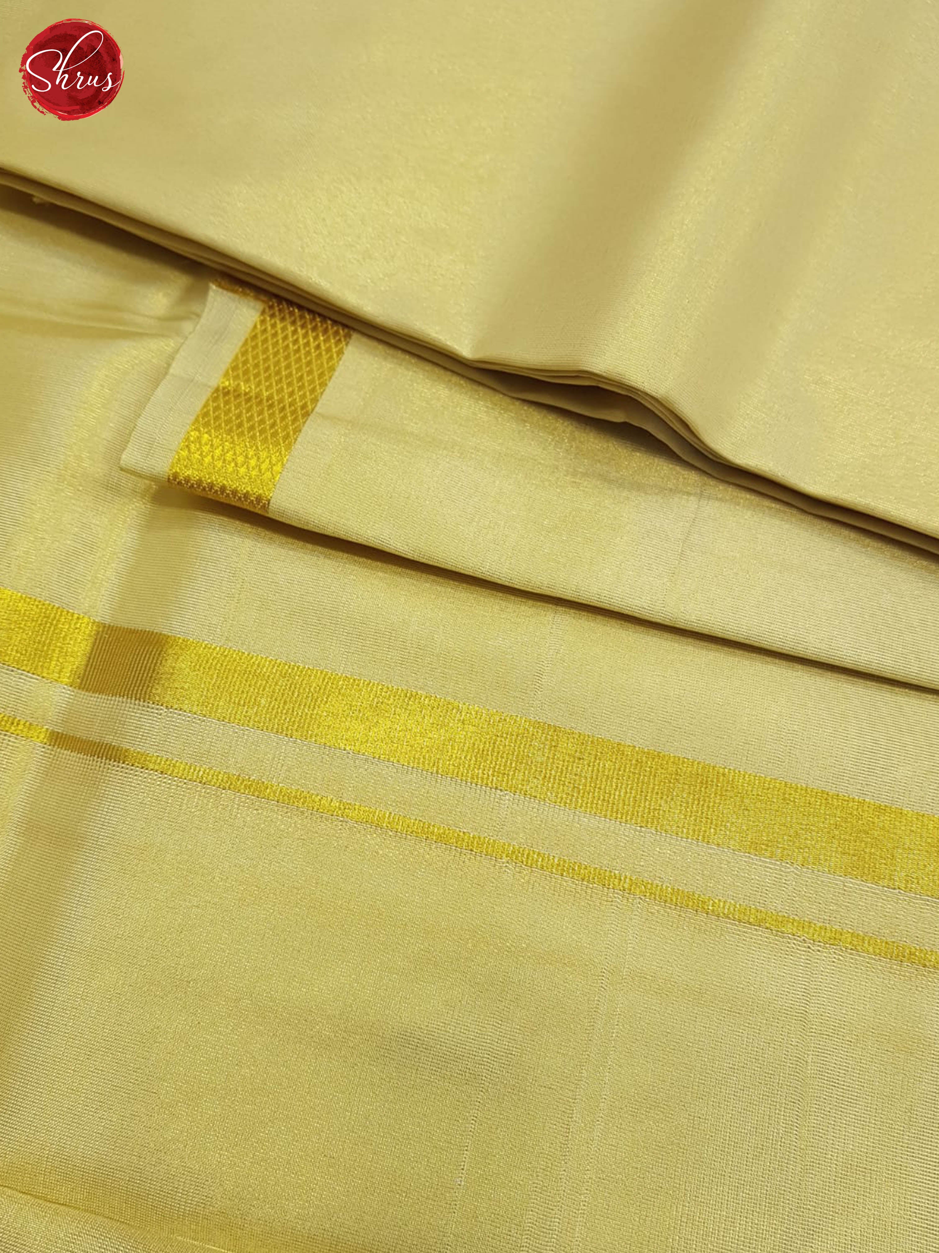 Dull gold  - Semi Tissue Men's Dhoti(8*4)(8 Mozham) - Shop on ShrusEternity.com