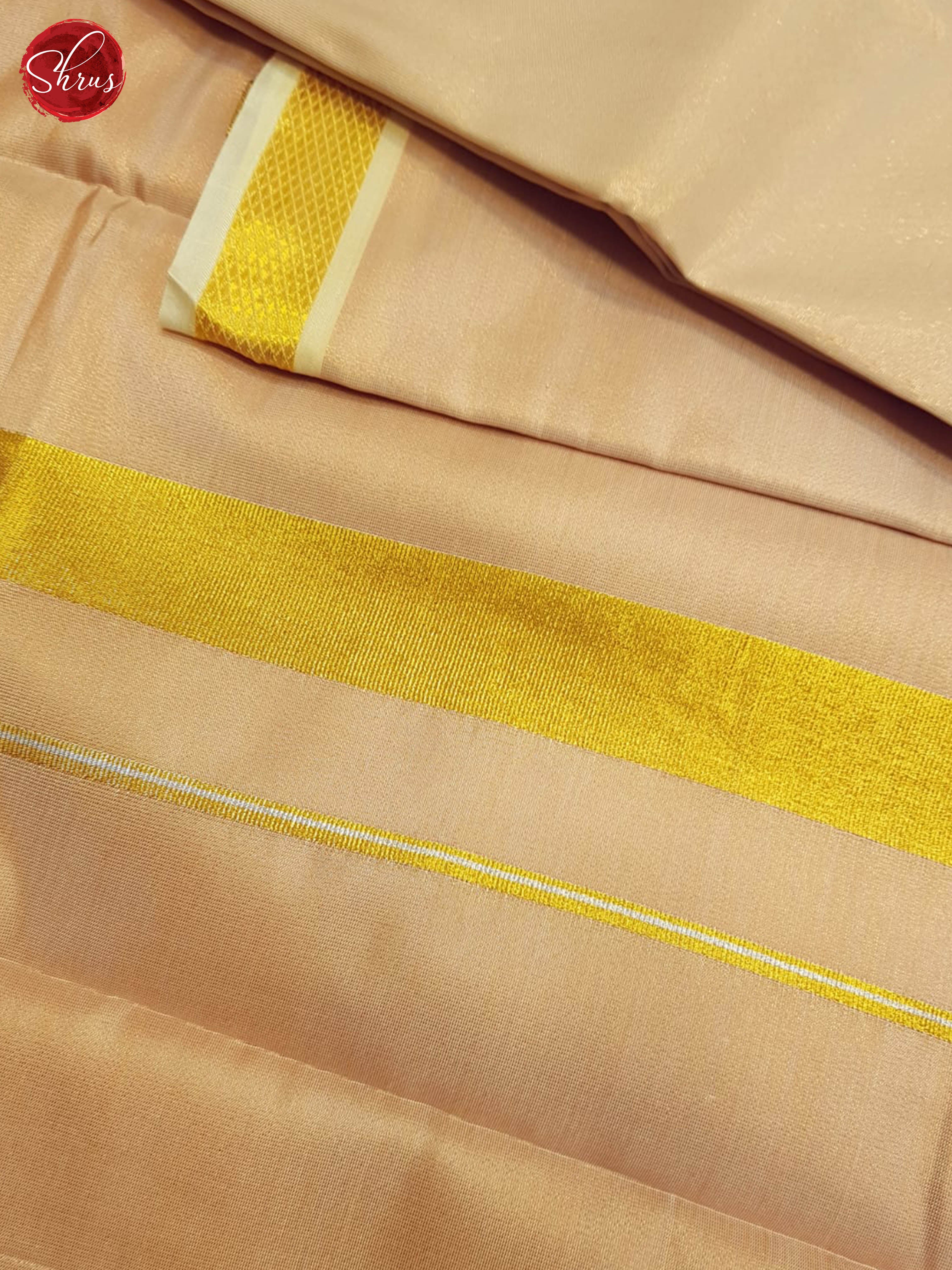 Light Brown - Semi Tissue Dhoti(8*4)(8 Mozham) - Shop on ShrusEternity.com