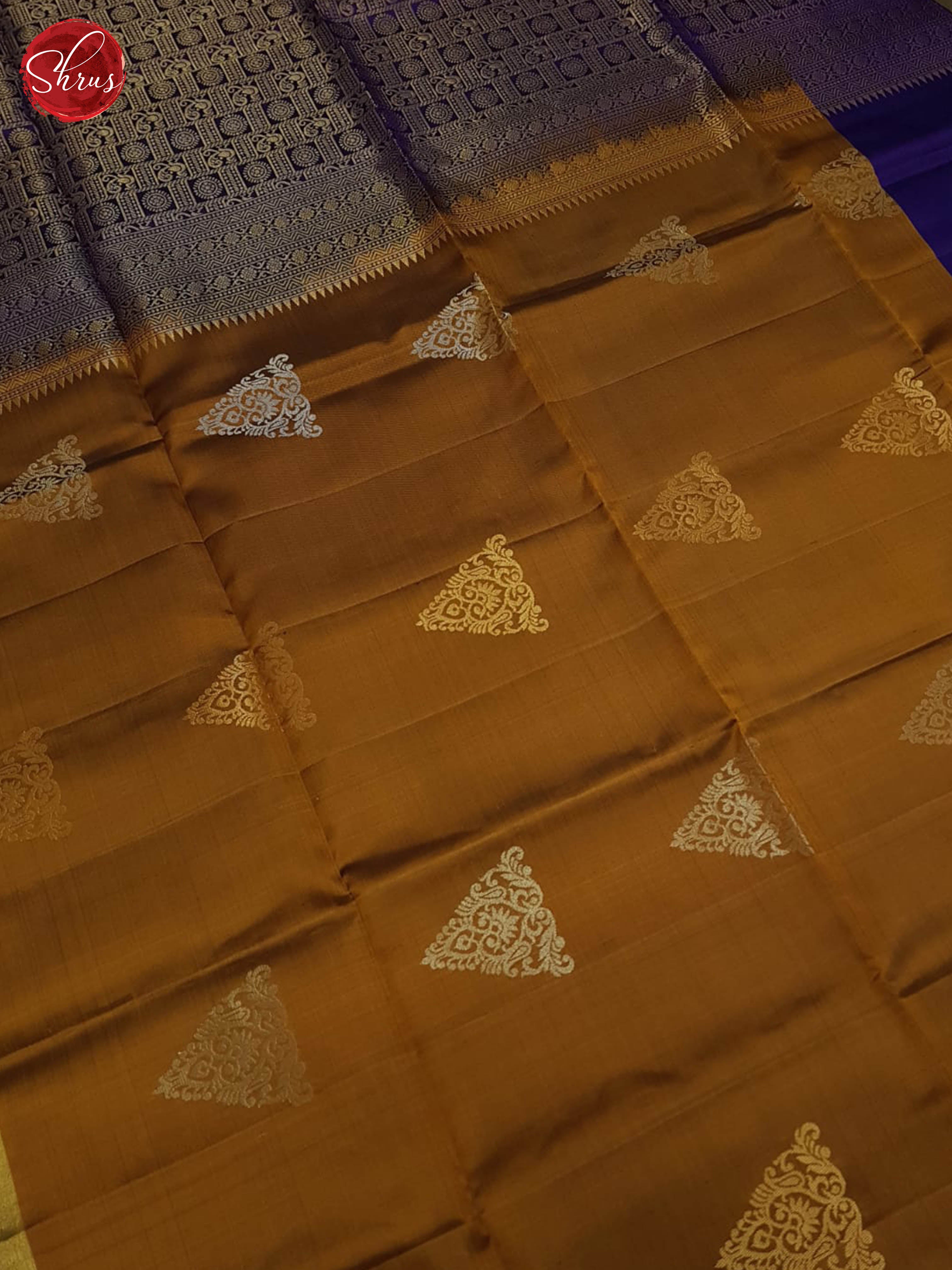 Honey And Blue- Soft Silk Saree - Shop on ShrusEternity.com