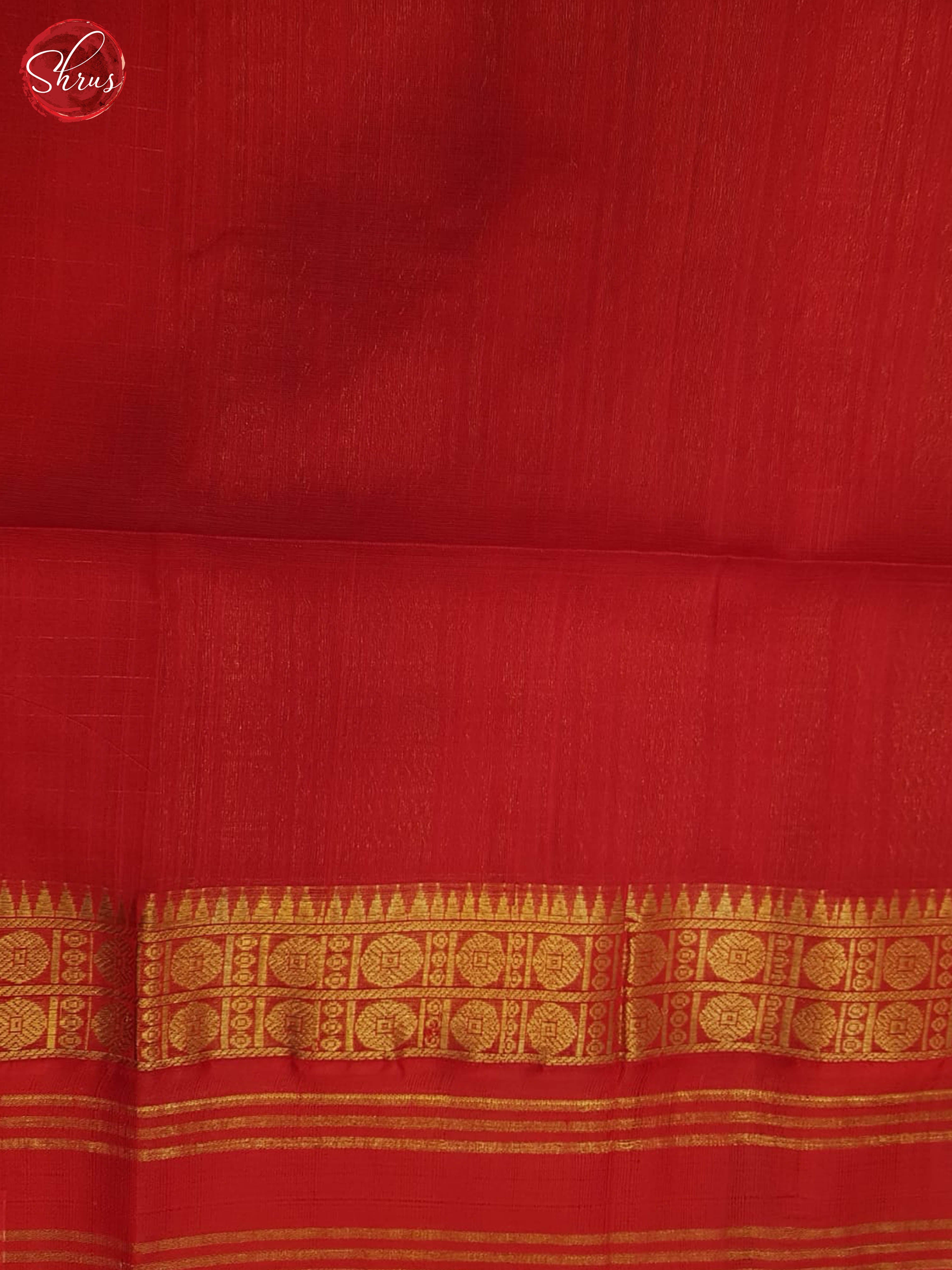 Blue And Red - Silk Cotton Saree - Shop on ShrusEternity.com