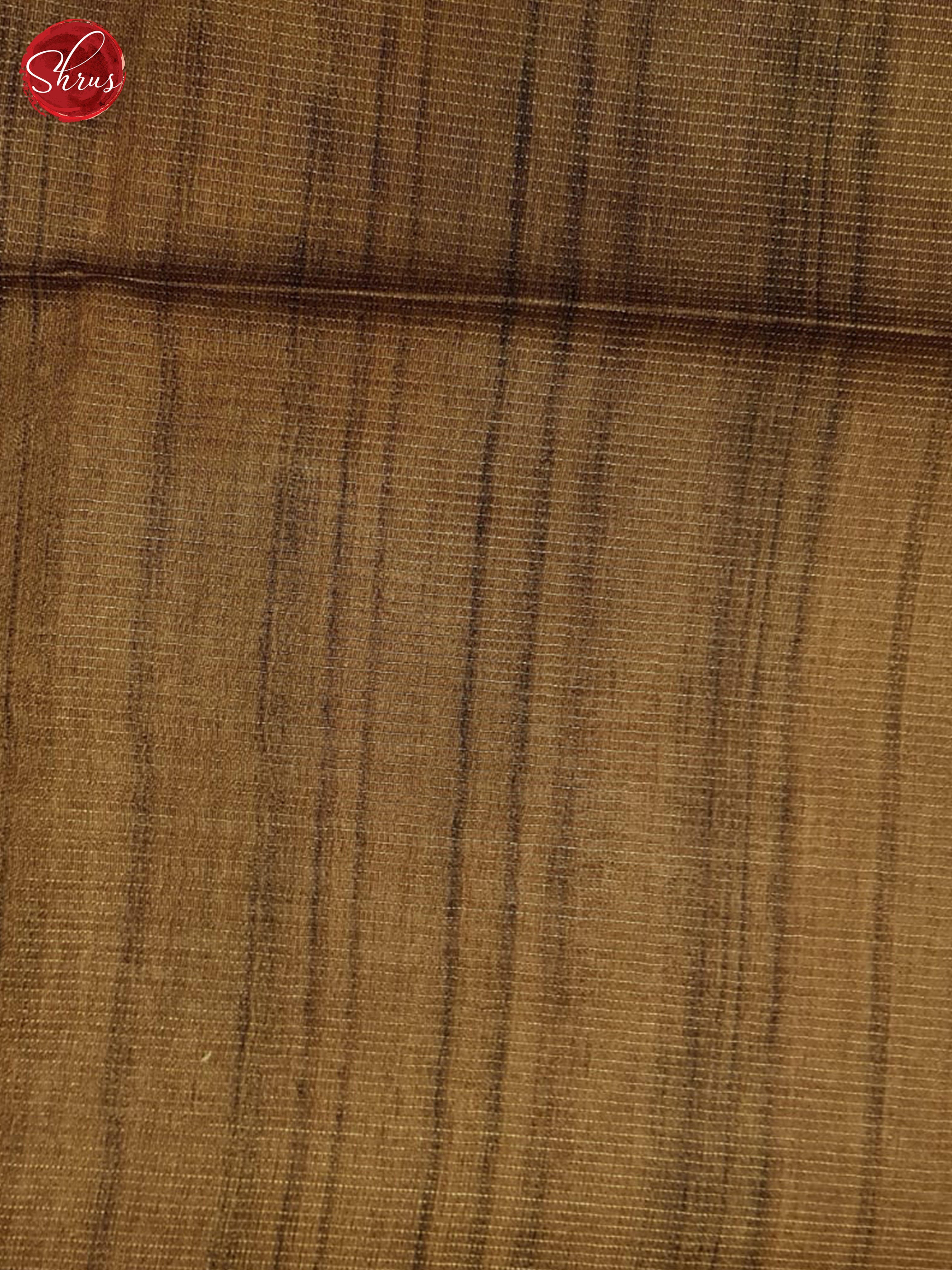 Brown(Single Tone)-Semi Tussar Saree - Shop on ShrusEternity.com