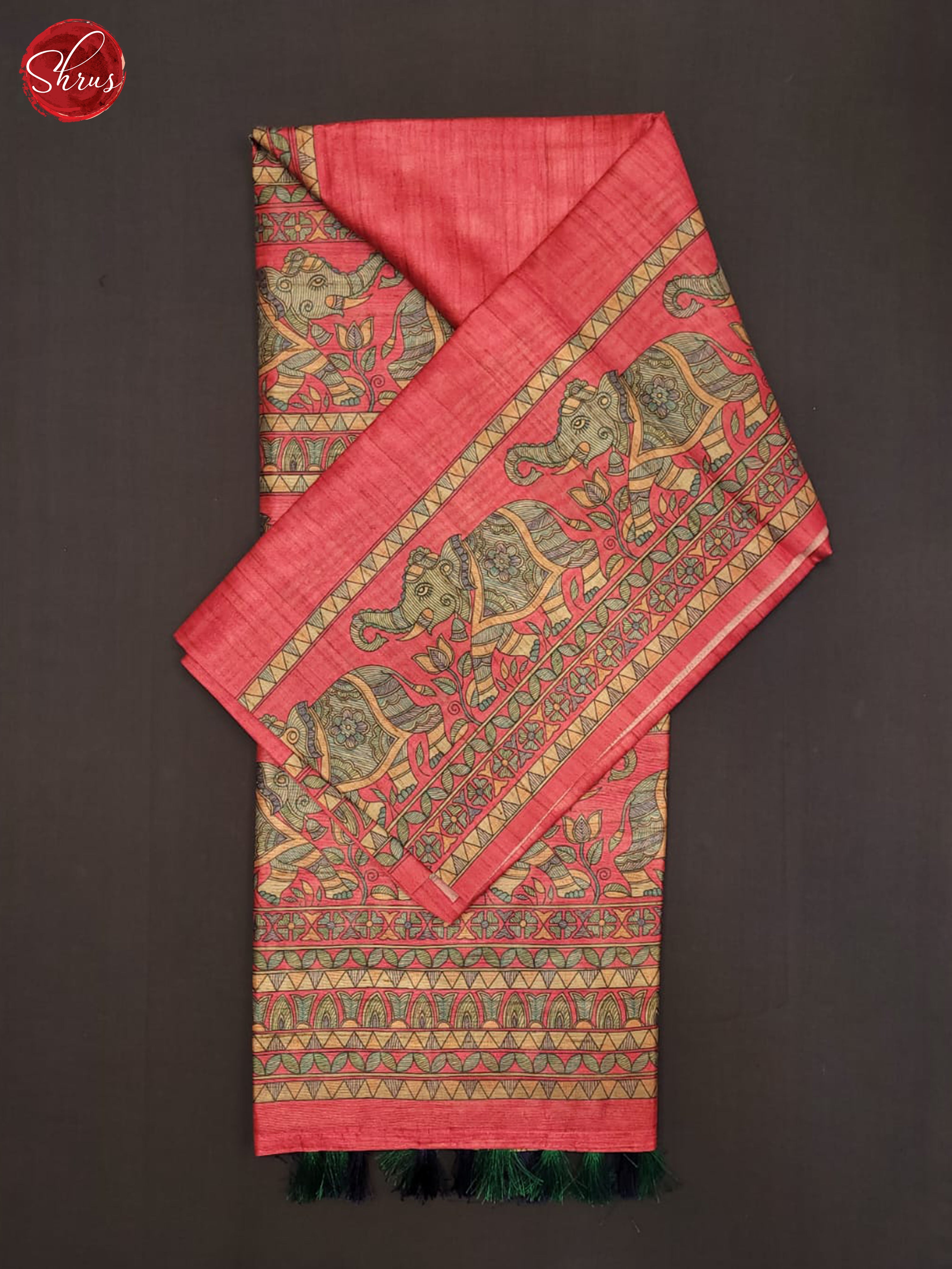 Pink and beige- Semi Matka Saree - Shop on ShrusEternity.com