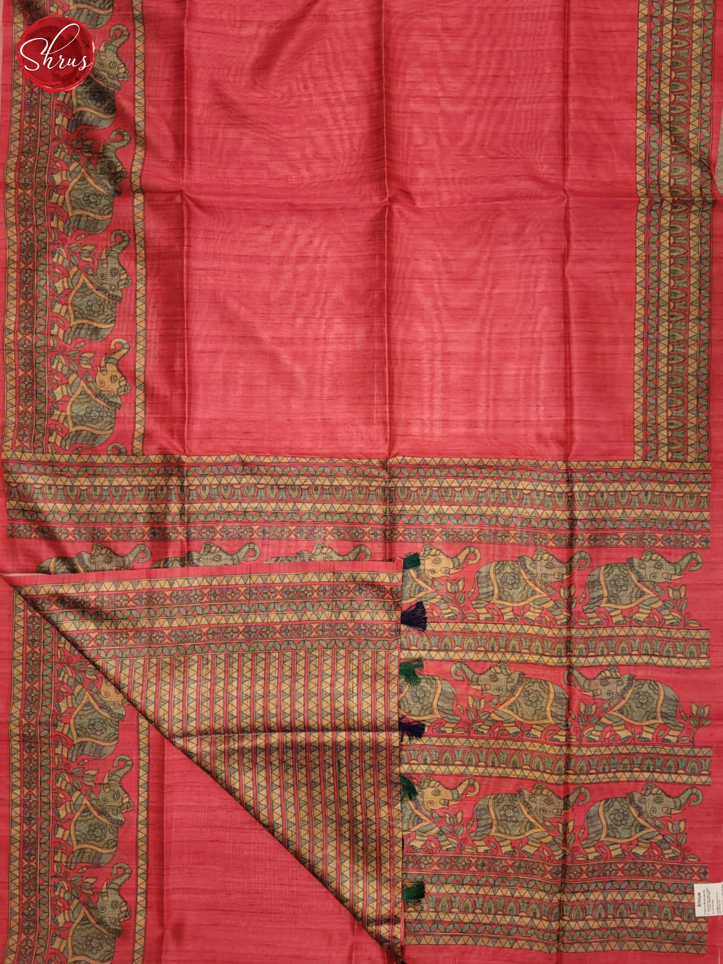 Pink and beige- Semi Matka Saree - Shop on ShrusEternity.com