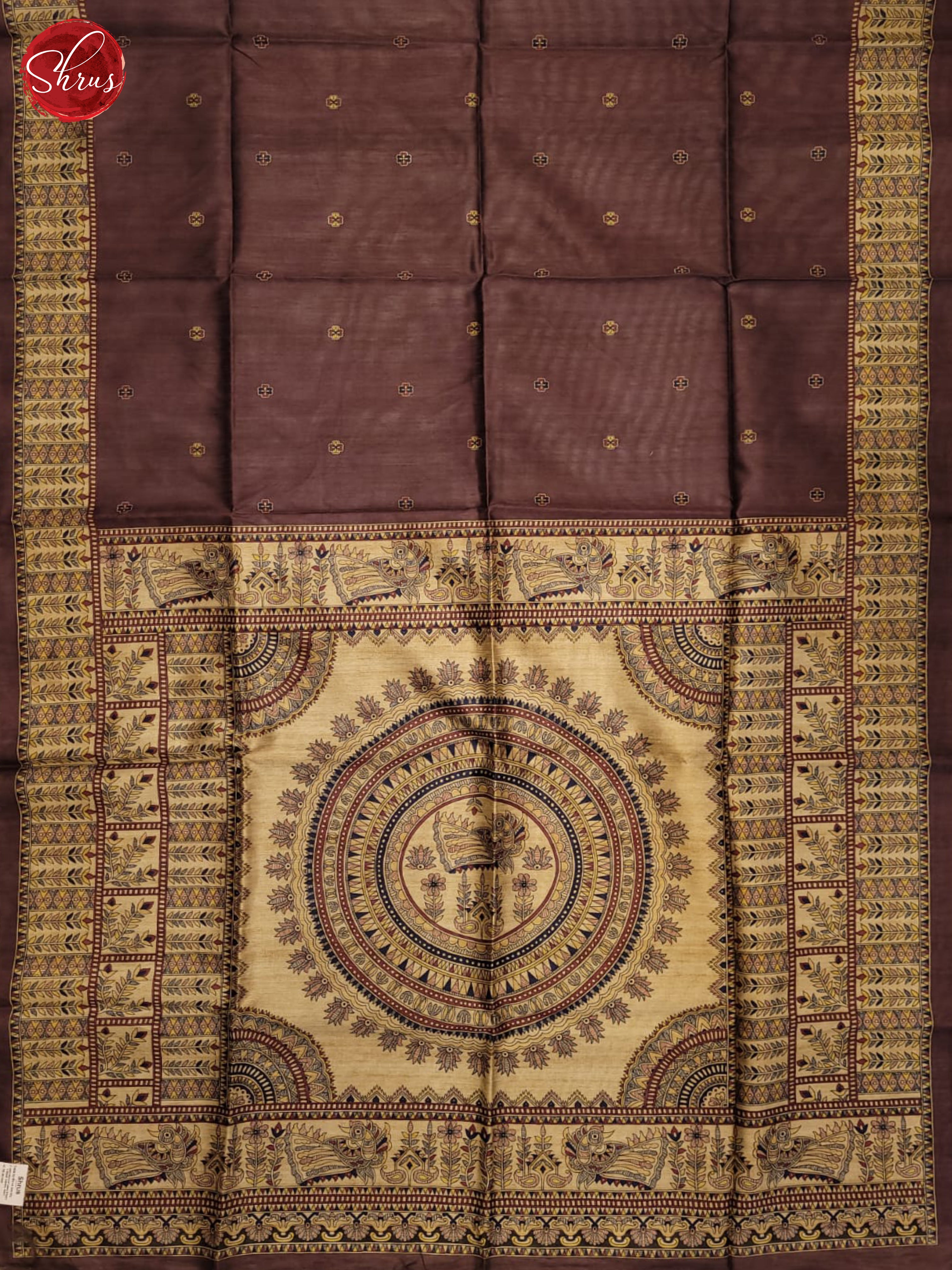 Dark onion pink and beige- Semi Matka Saree - Shop on ShrusEternity.com