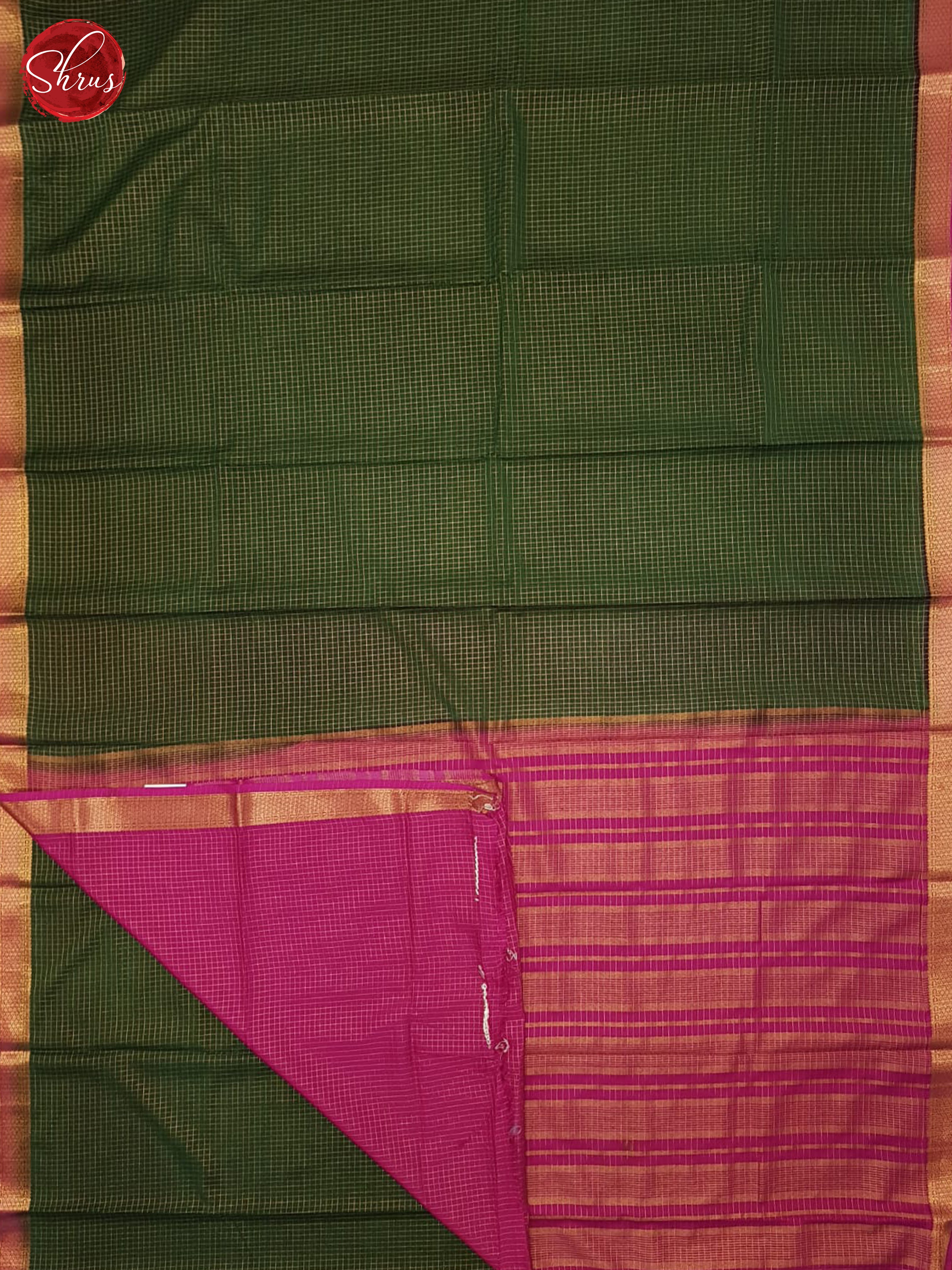 Green & Pink - Semi Mysore silk Saree - Shop on ShrusEternity.com