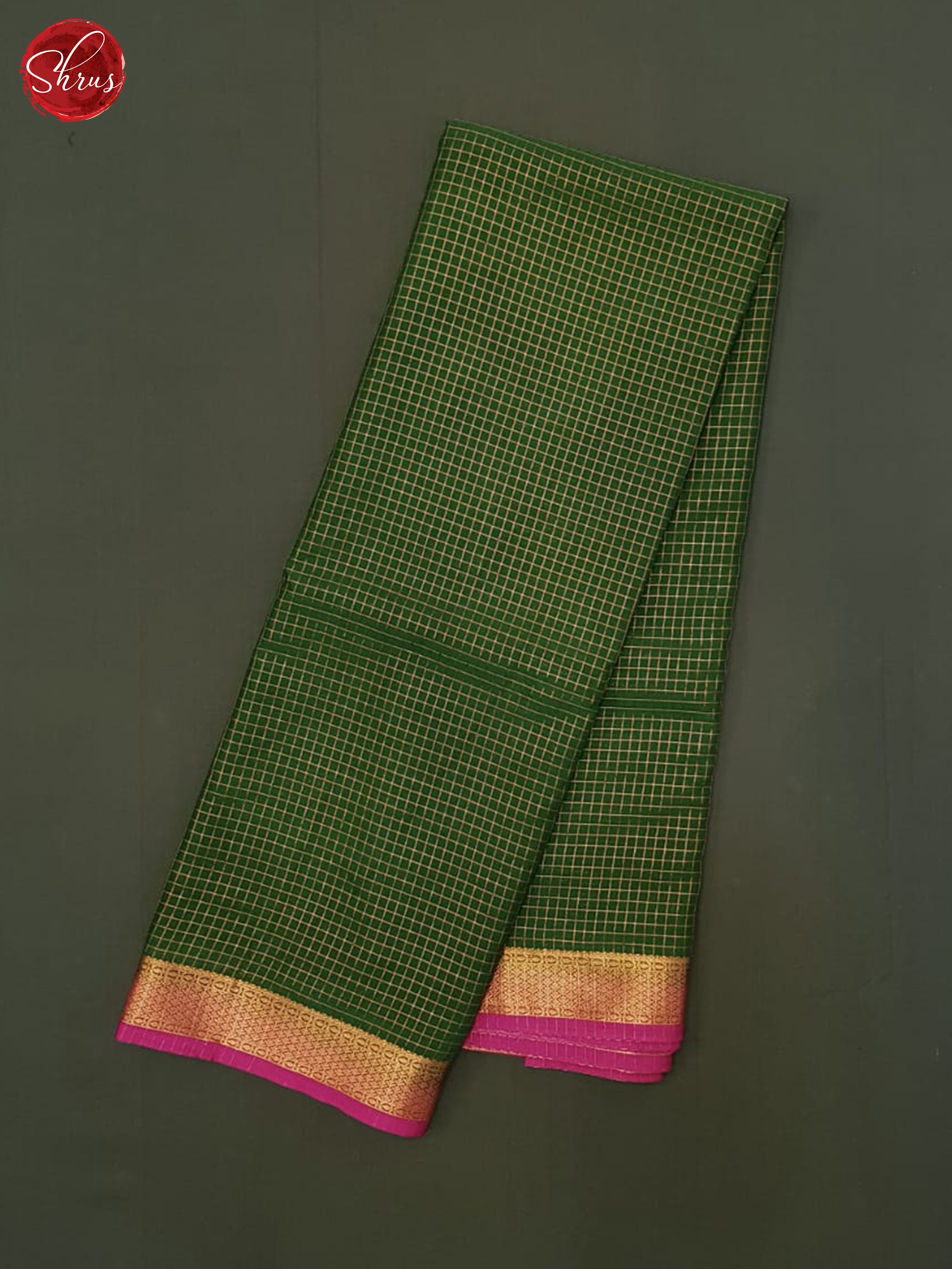 Green & Pink - Semi Mysore silk Saree - Shop on ShrusEternity.com