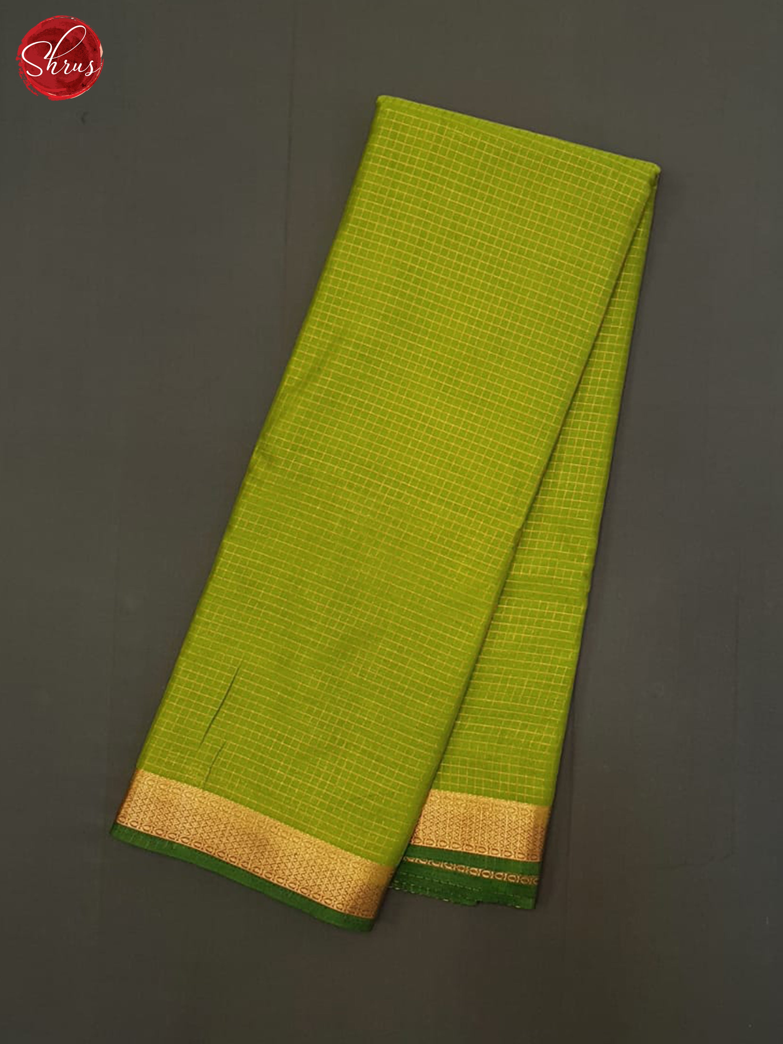 Light Green & Green - Semi Mysoresilk Saree - Shop on ShrusEternity.com