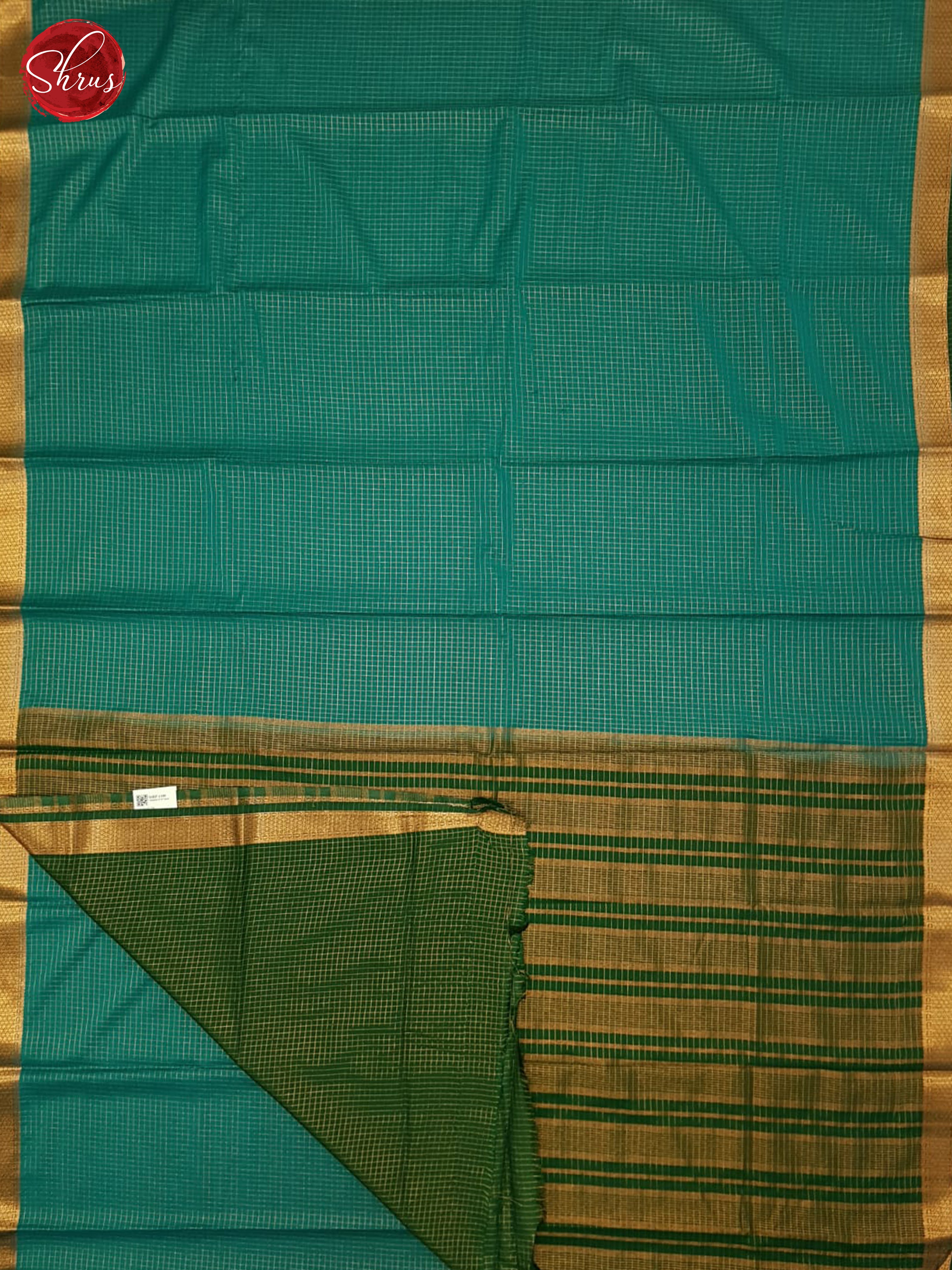 Peacock Blue & Green - Semi Mysoresilk Saree - Shop on ShrusEternity.com