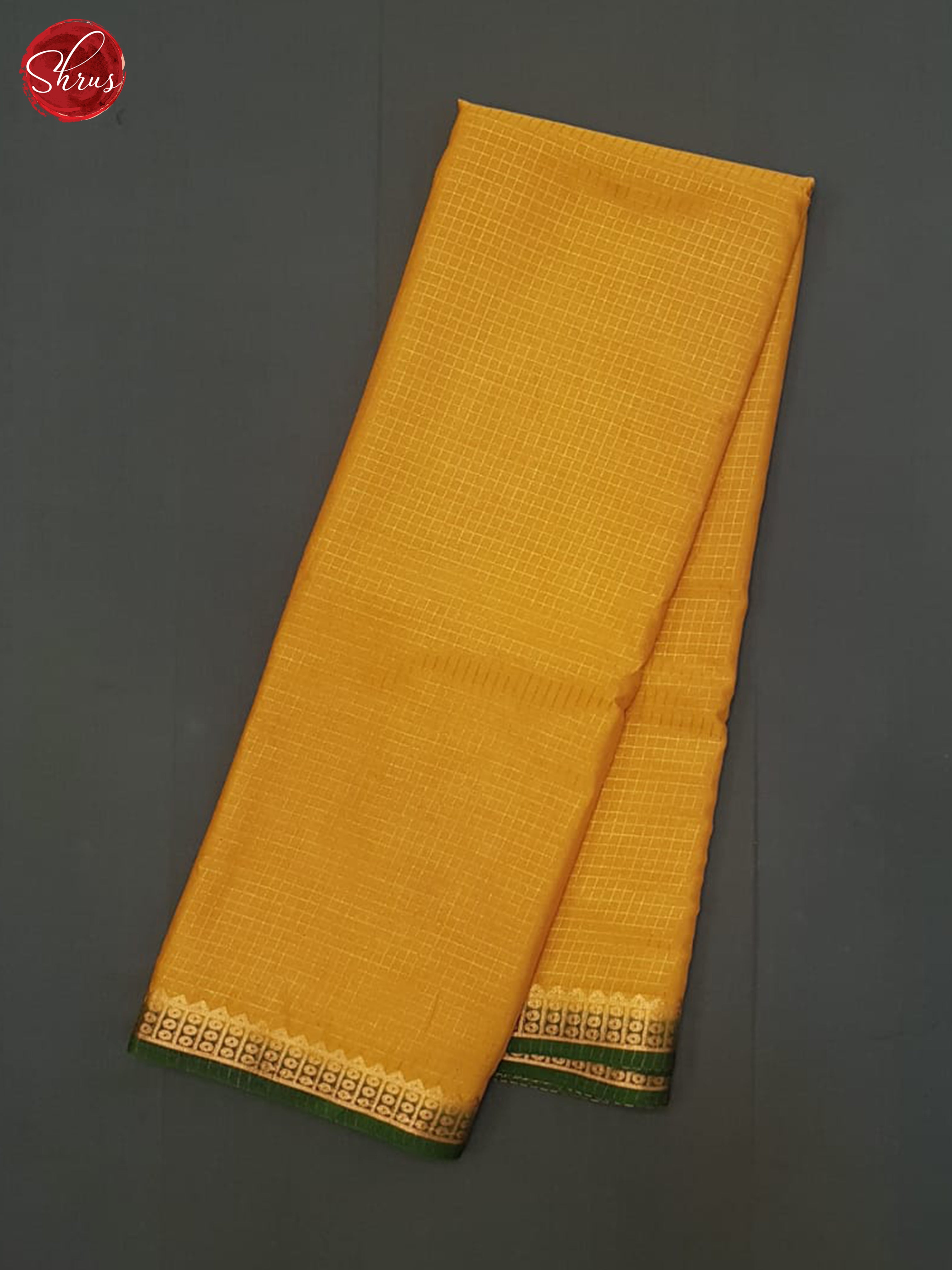 Mustard & Green- Semi Mysoresilk Saree - Shop on ShrusEternity.com