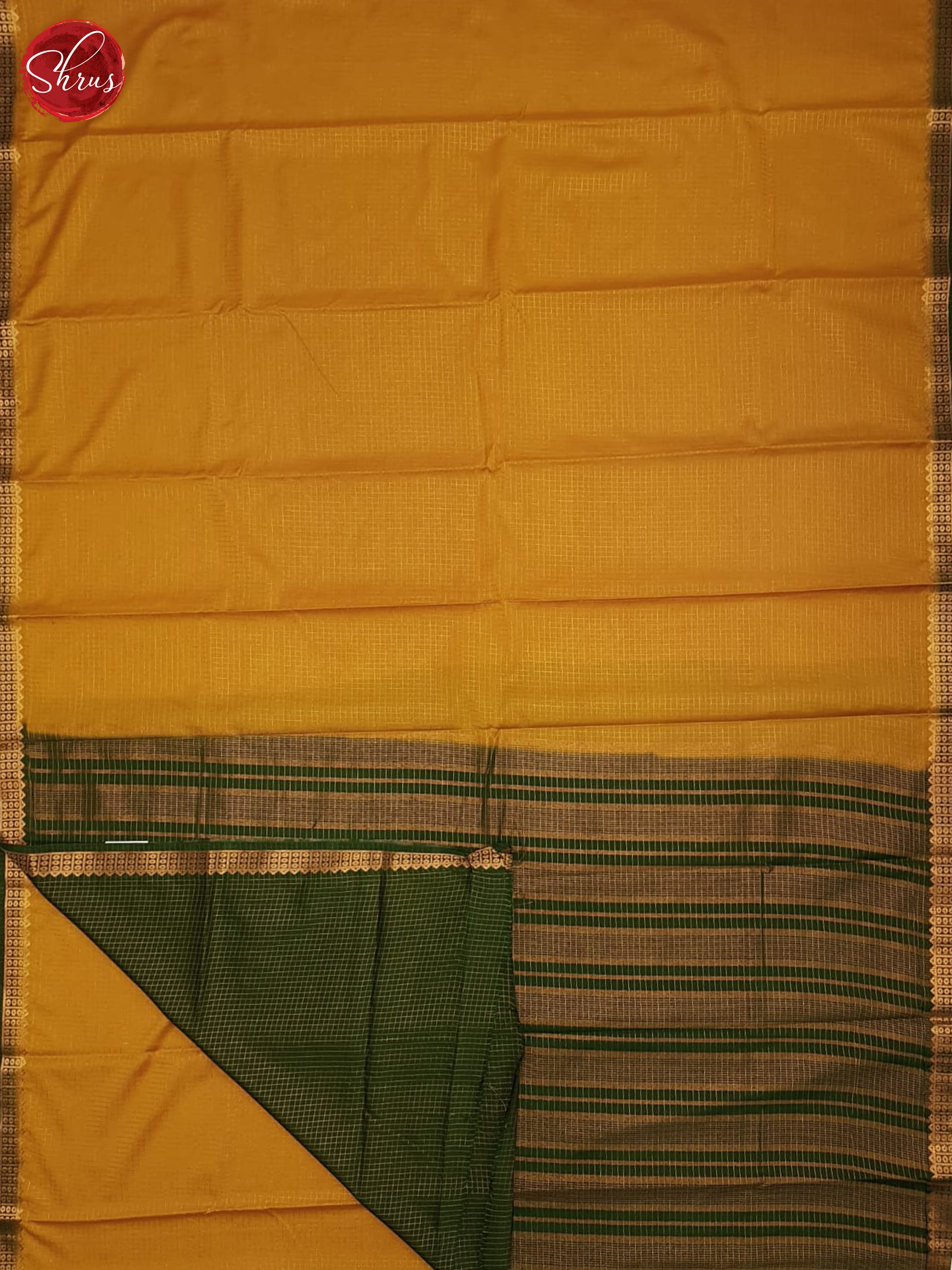 Mustard & Green- Semi Mysoresilk Saree - Shop on ShrusEternity.com