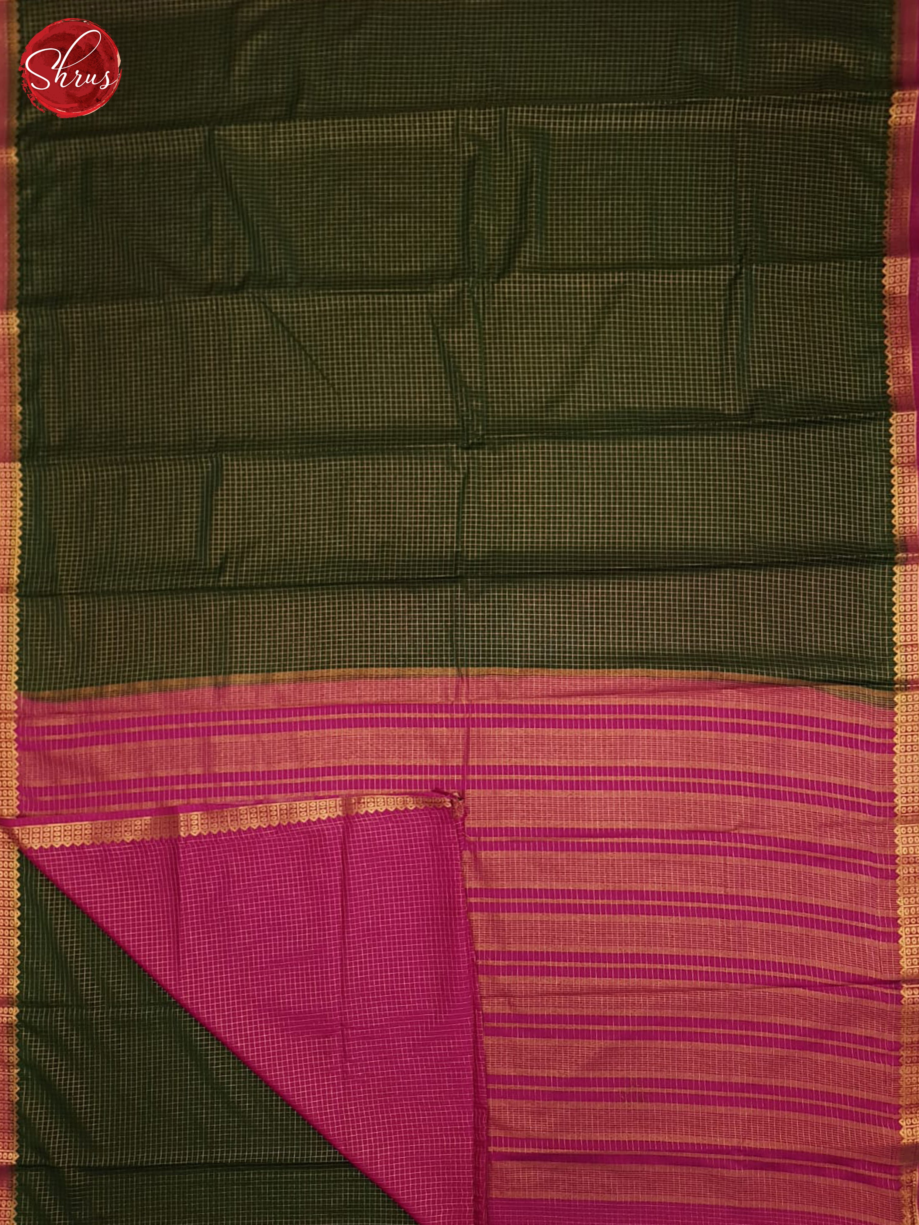 Green & Pink - Semi Mysoresilk Saree - Shop on ShrusEternity.com