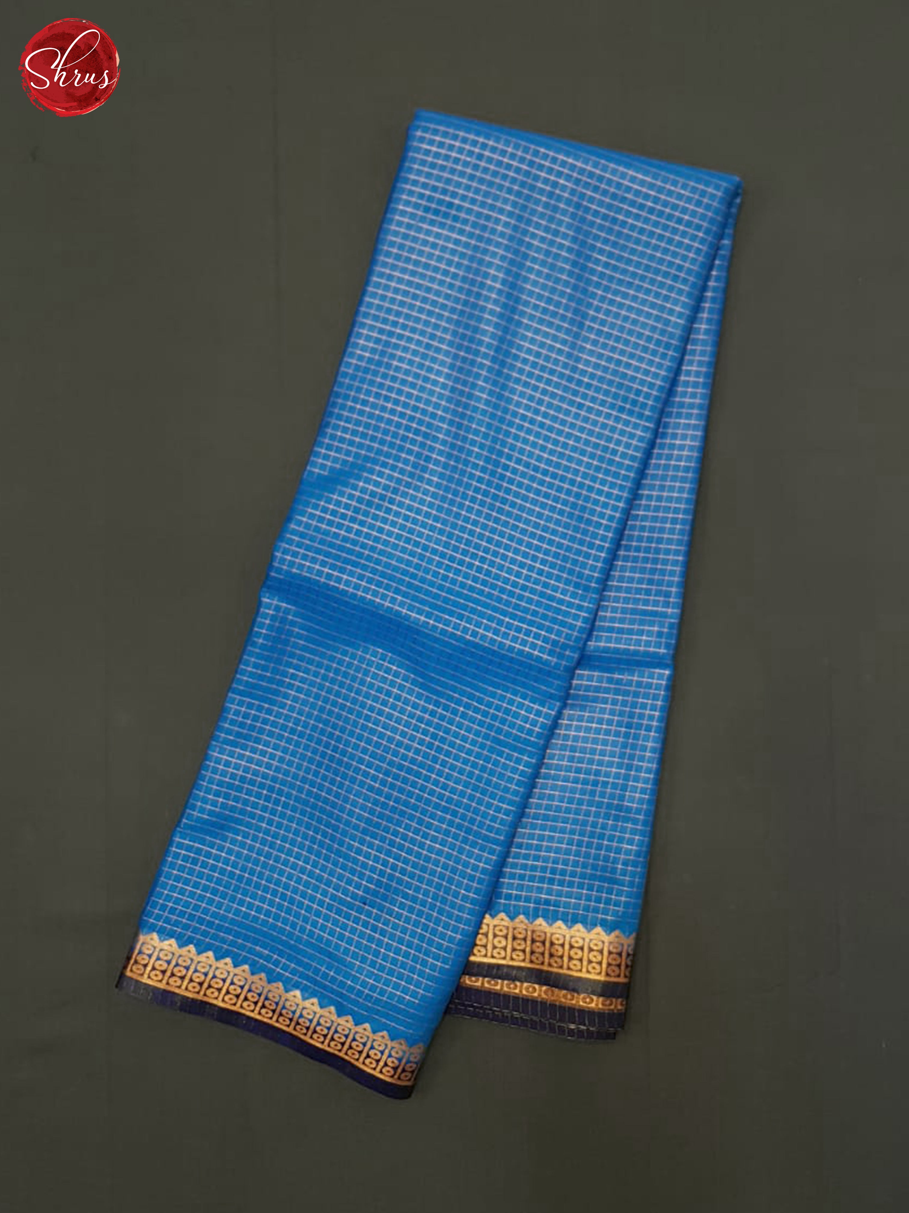 Blue & Navy Blue - Semi Mysoresilk Saree - Shop on ShrusEternity.com