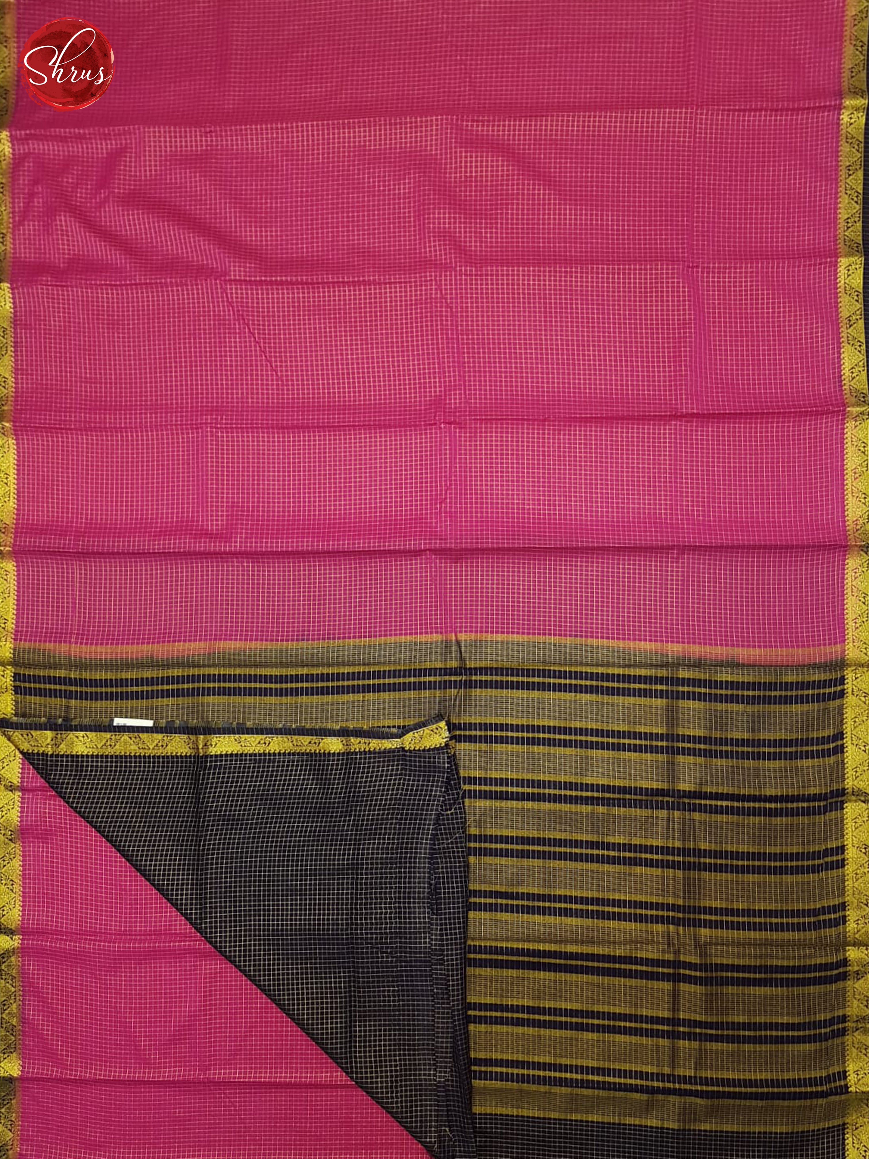 Pink & Blue- Semi Mysoresilk Saree - Shop on ShrusEternity.com