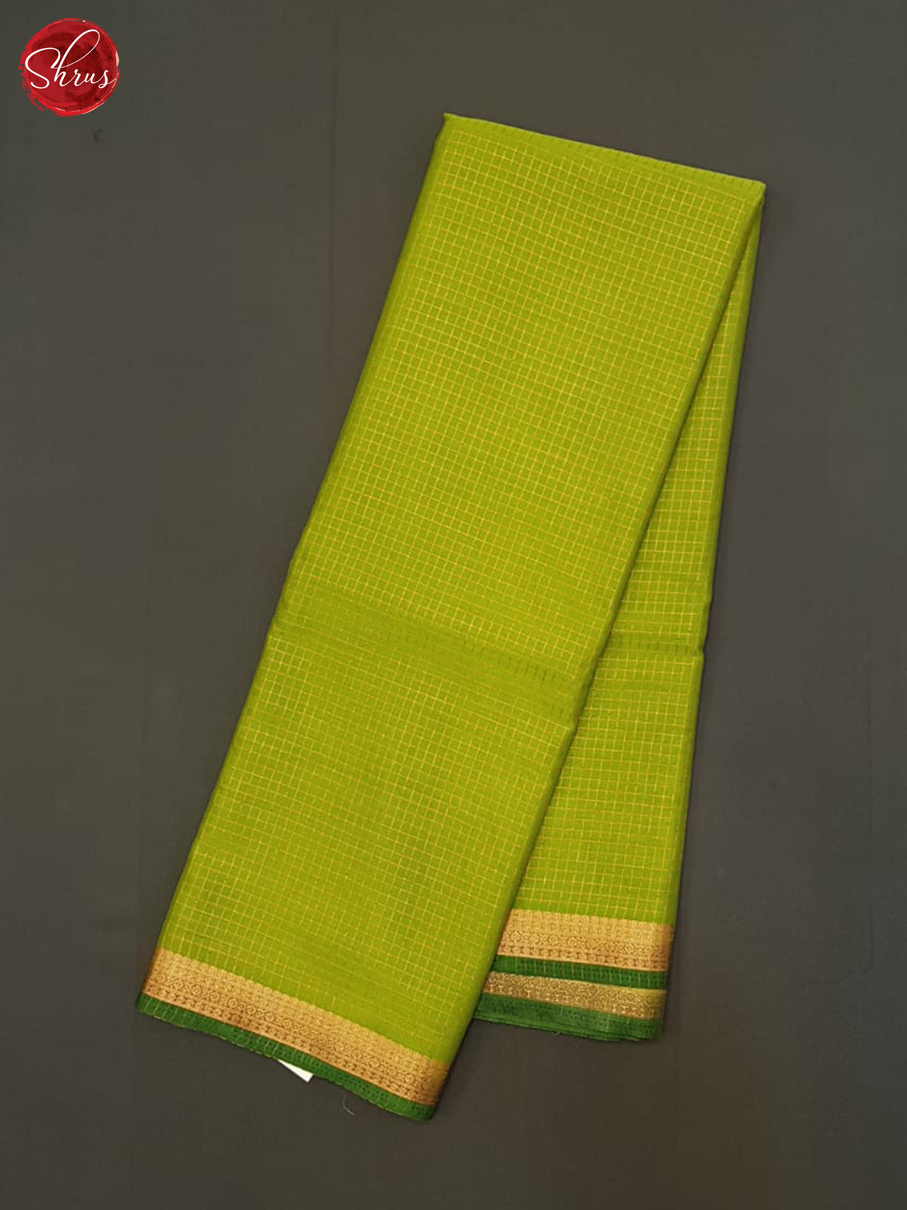 Mathulir Green & Green - Semi Mysore silk Saree - Shop on ShrusEternity.com