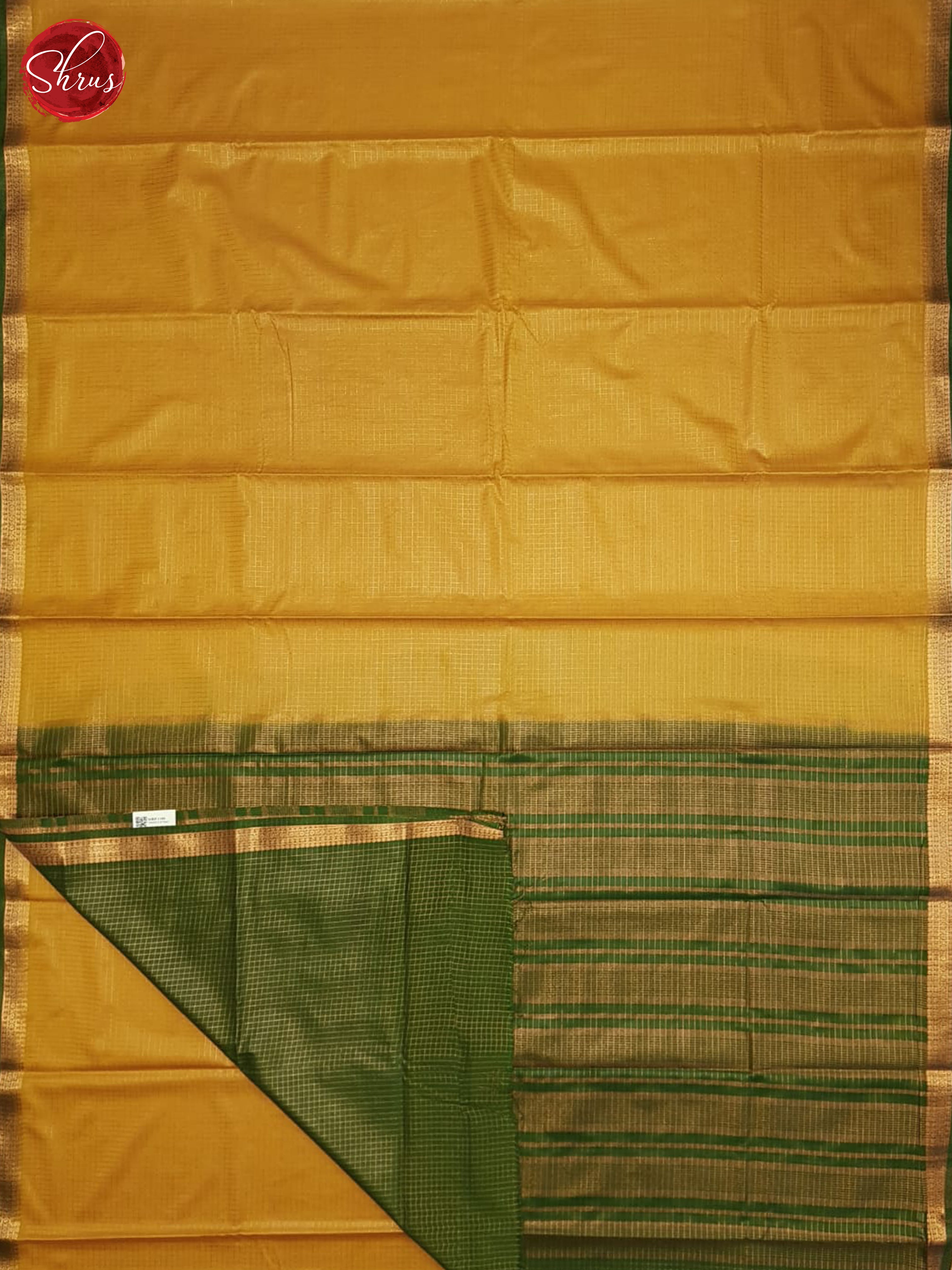 Mustard & Green - Semi Mysoresilk Saree - Shop on ShrusEternity.com