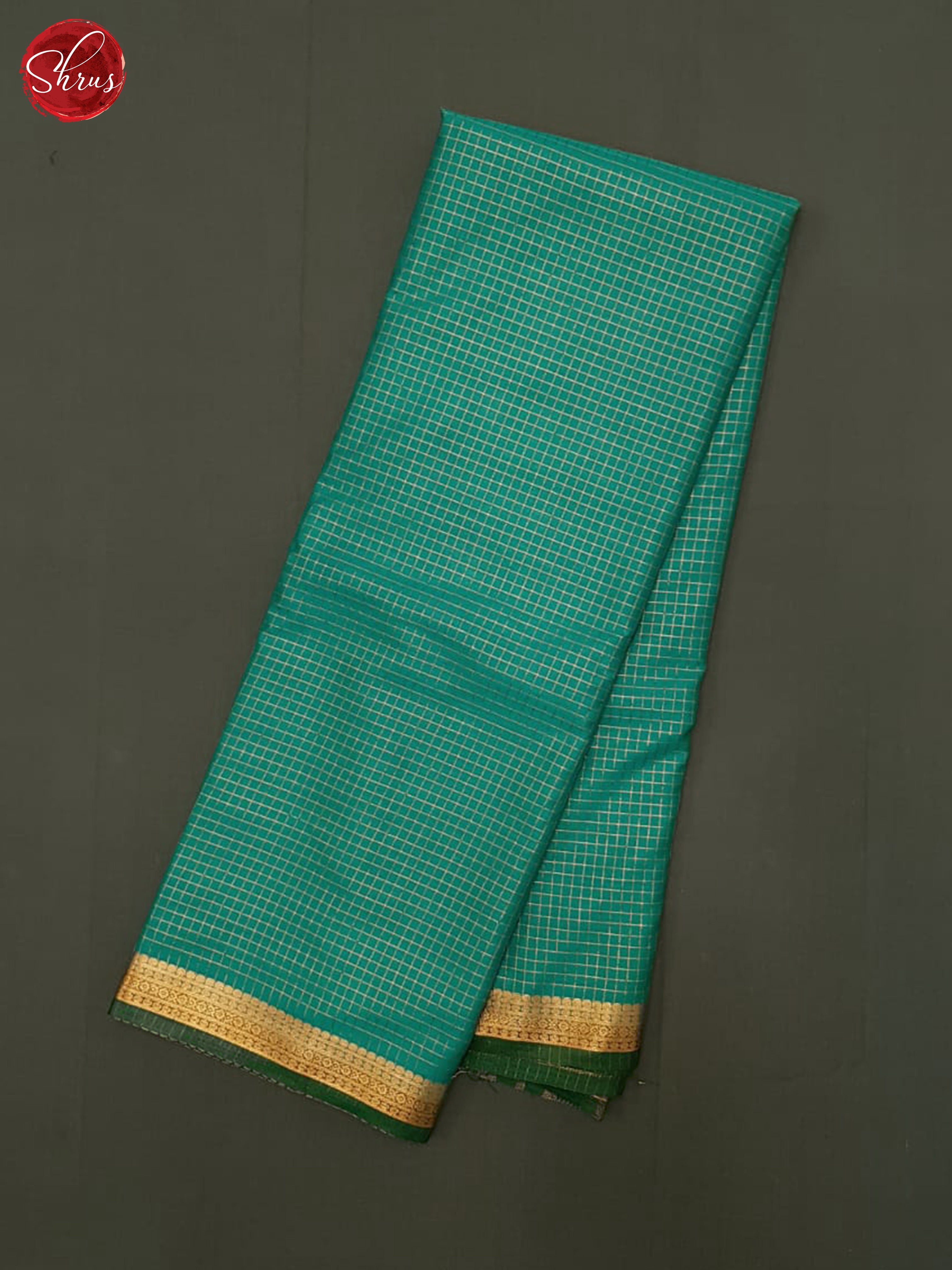 Peacock Neck & Green - Semi Mysore silk Saree - Shop on ShrusEternity.com