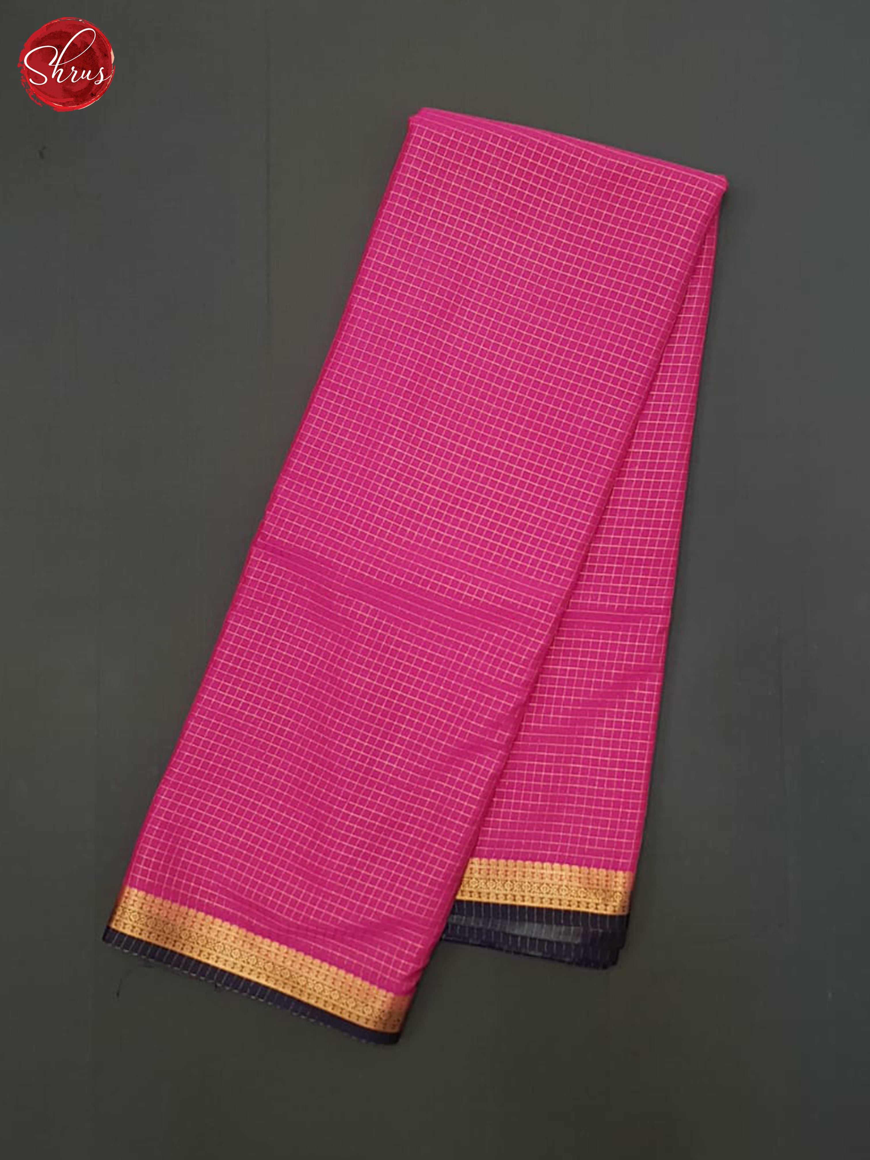 Pink & Blue - Semi Mysoresilk Saree - Shop on ShrusEternity.com