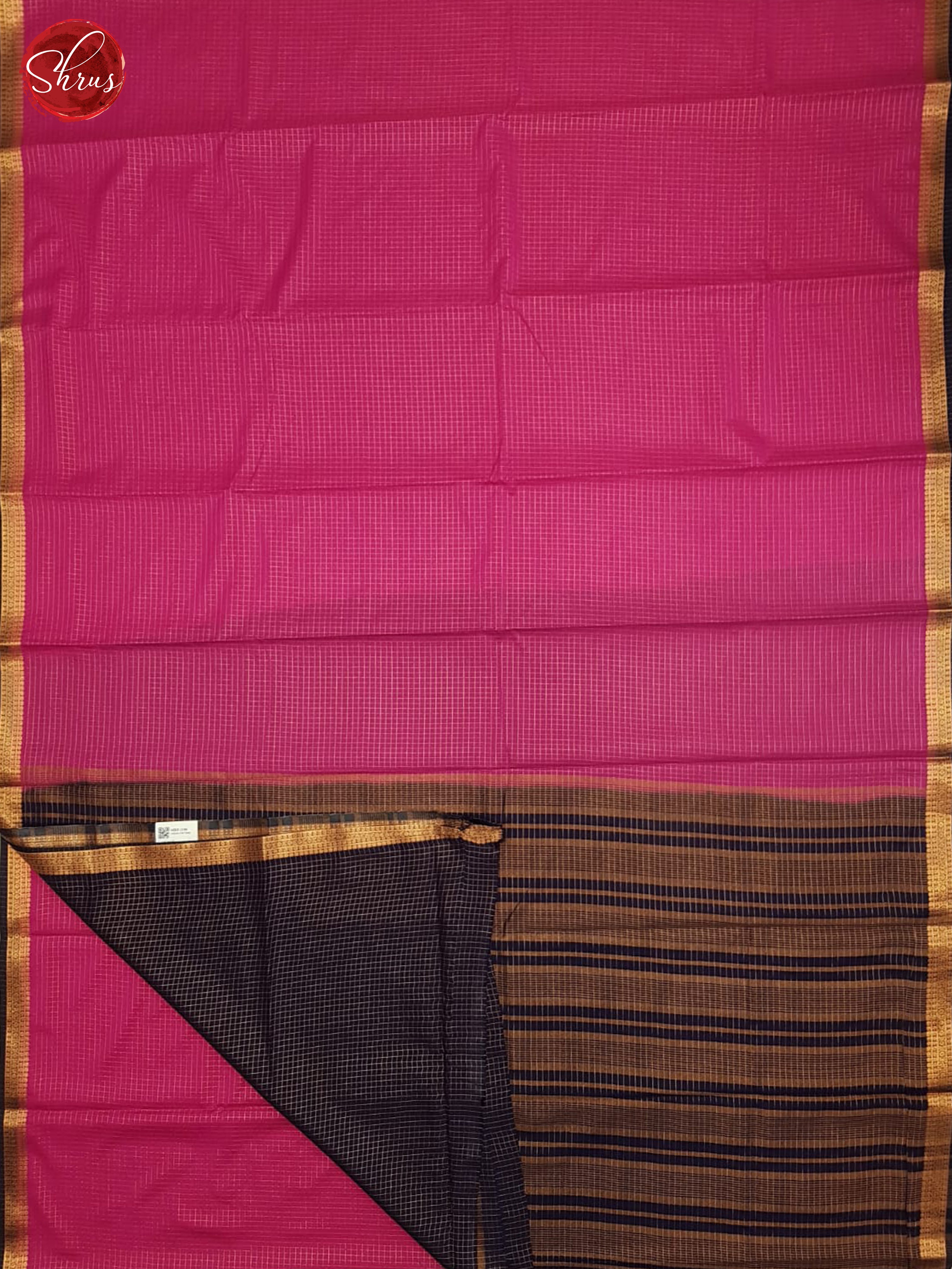 Pink & Blue - Semi Mysoresilk Saree - Shop on ShrusEternity.com