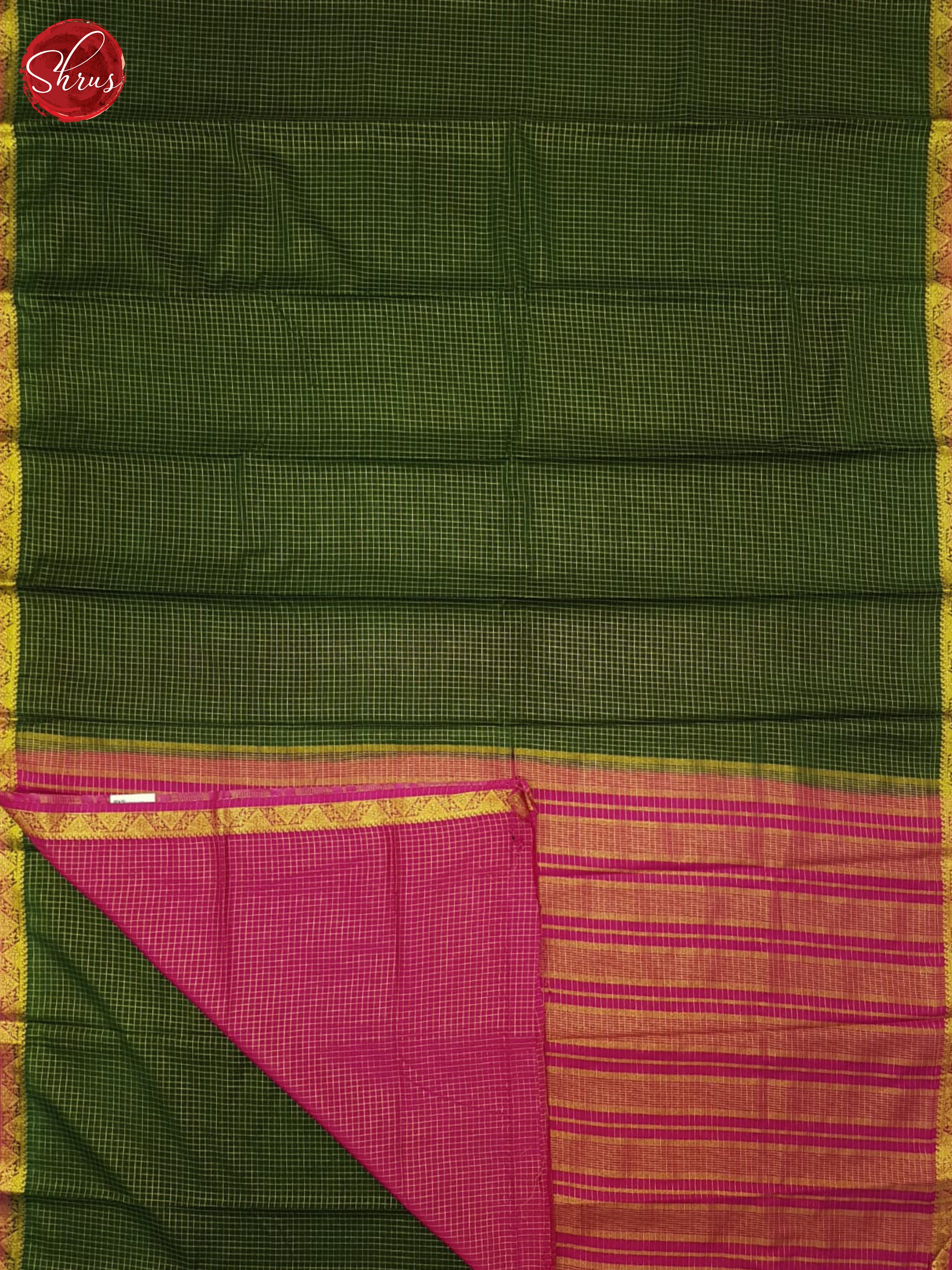 Green & Pink - Semi Mysoresilk Saree - Shop on ShrusEternity.com