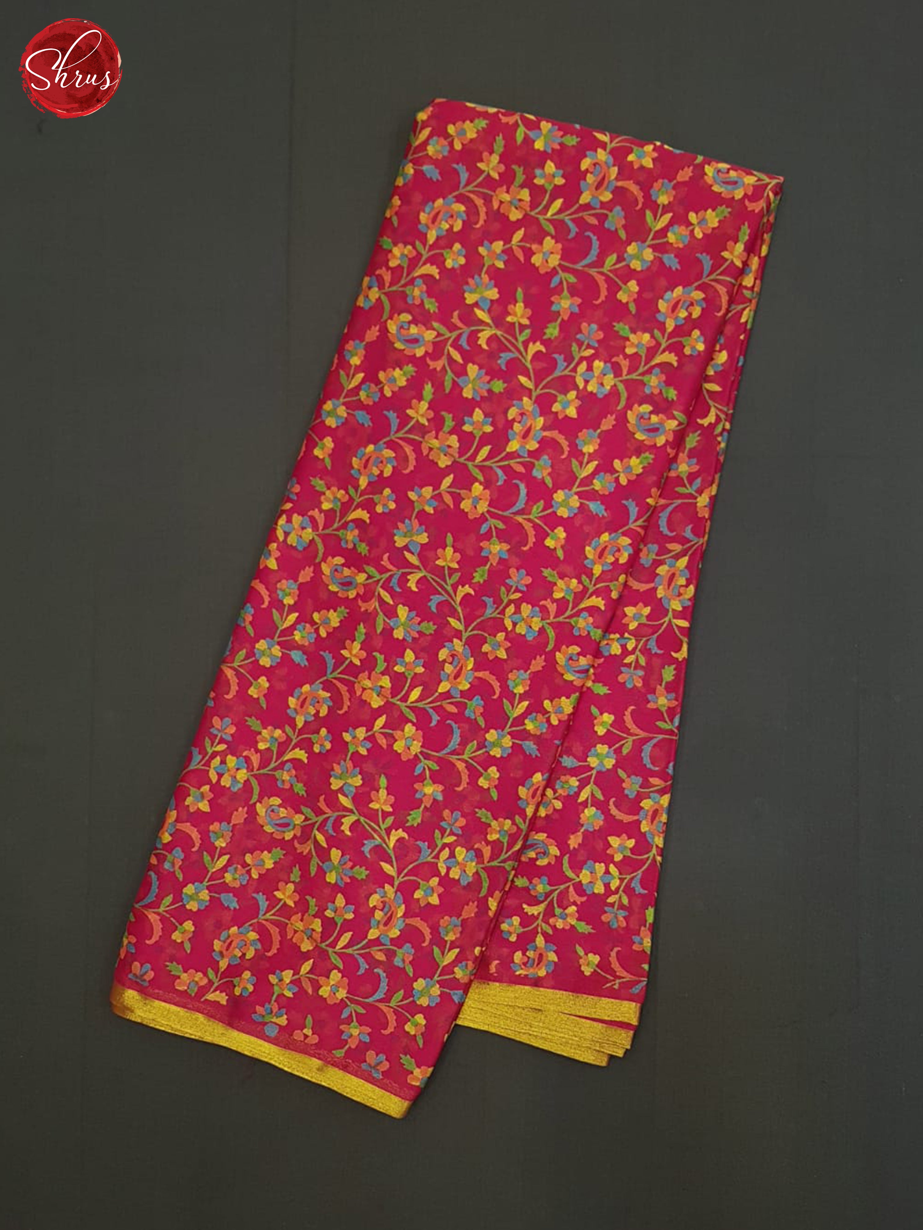 Pink(Single Tone)- Semi Chiffon Saree - Shop on ShrusEternity.com