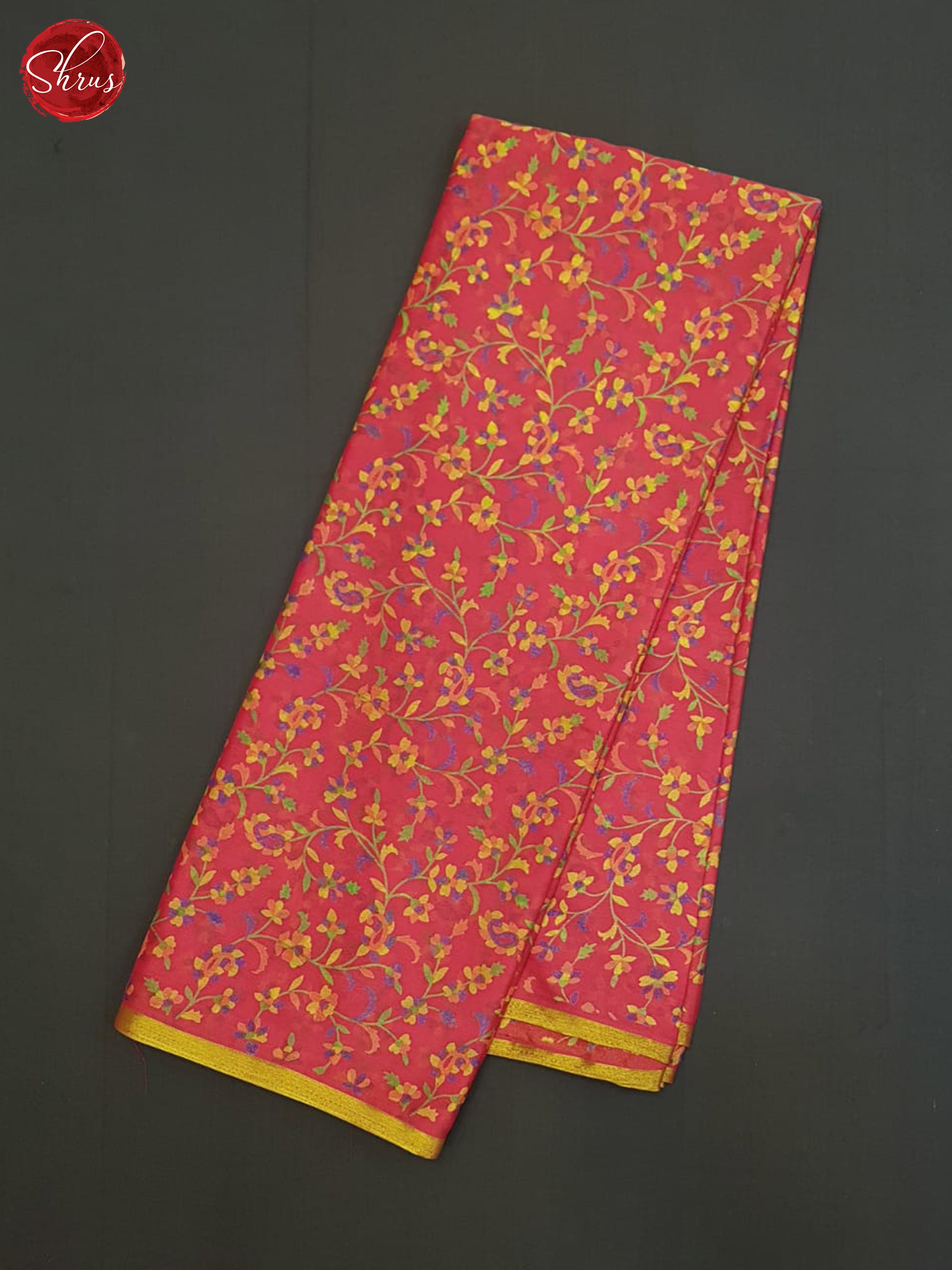 Pink (Single tone) - Semi Chiffon Saree - Shop on ShrusEternity.com