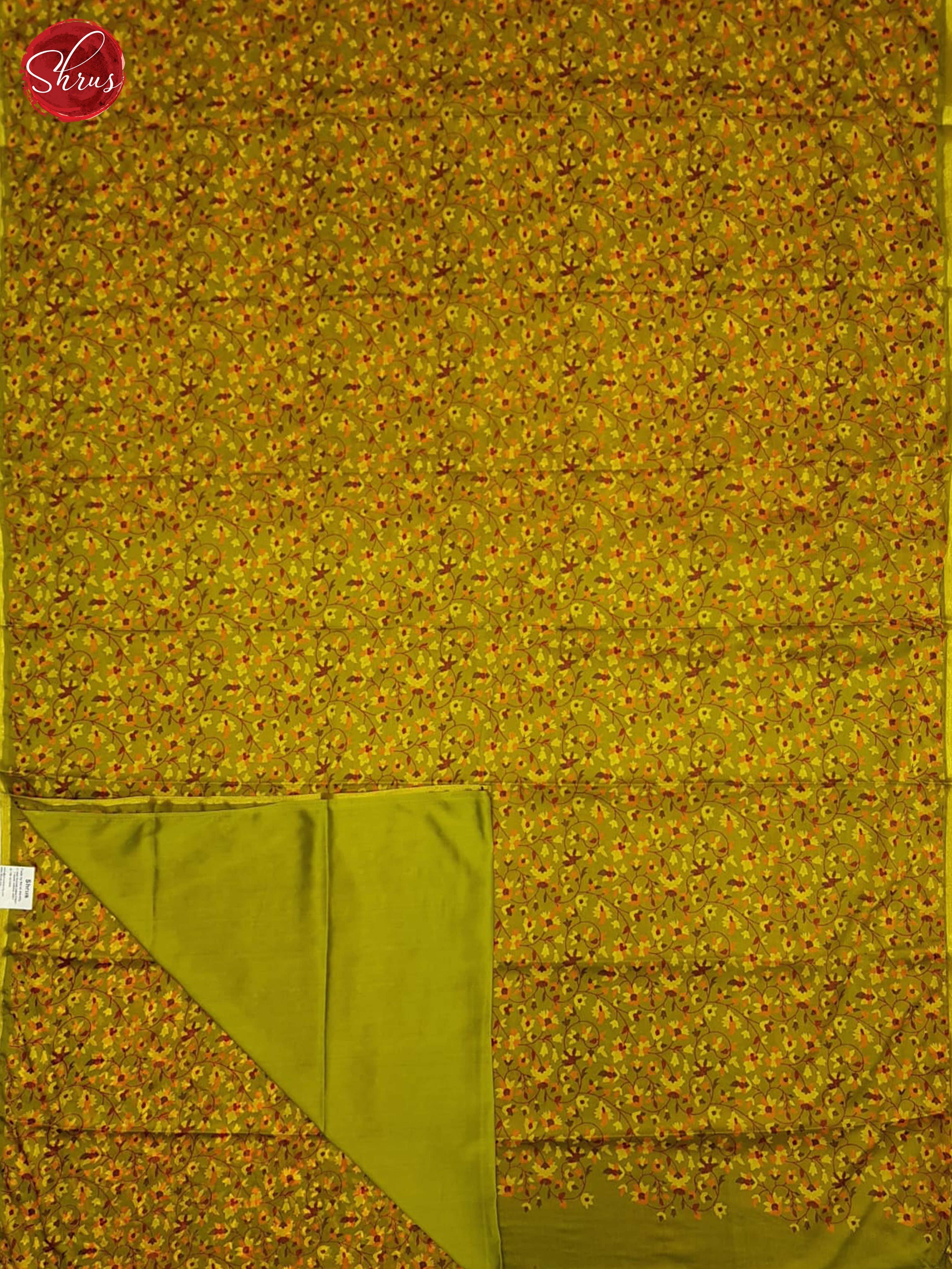 Green(Single Tone)- Semi Chiffon Saree - Shop on ShrusEternity.com