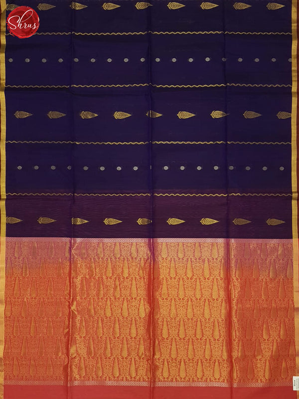 Blue And Pink- Silk Cotton saree - Shop on ShrusEternity.com