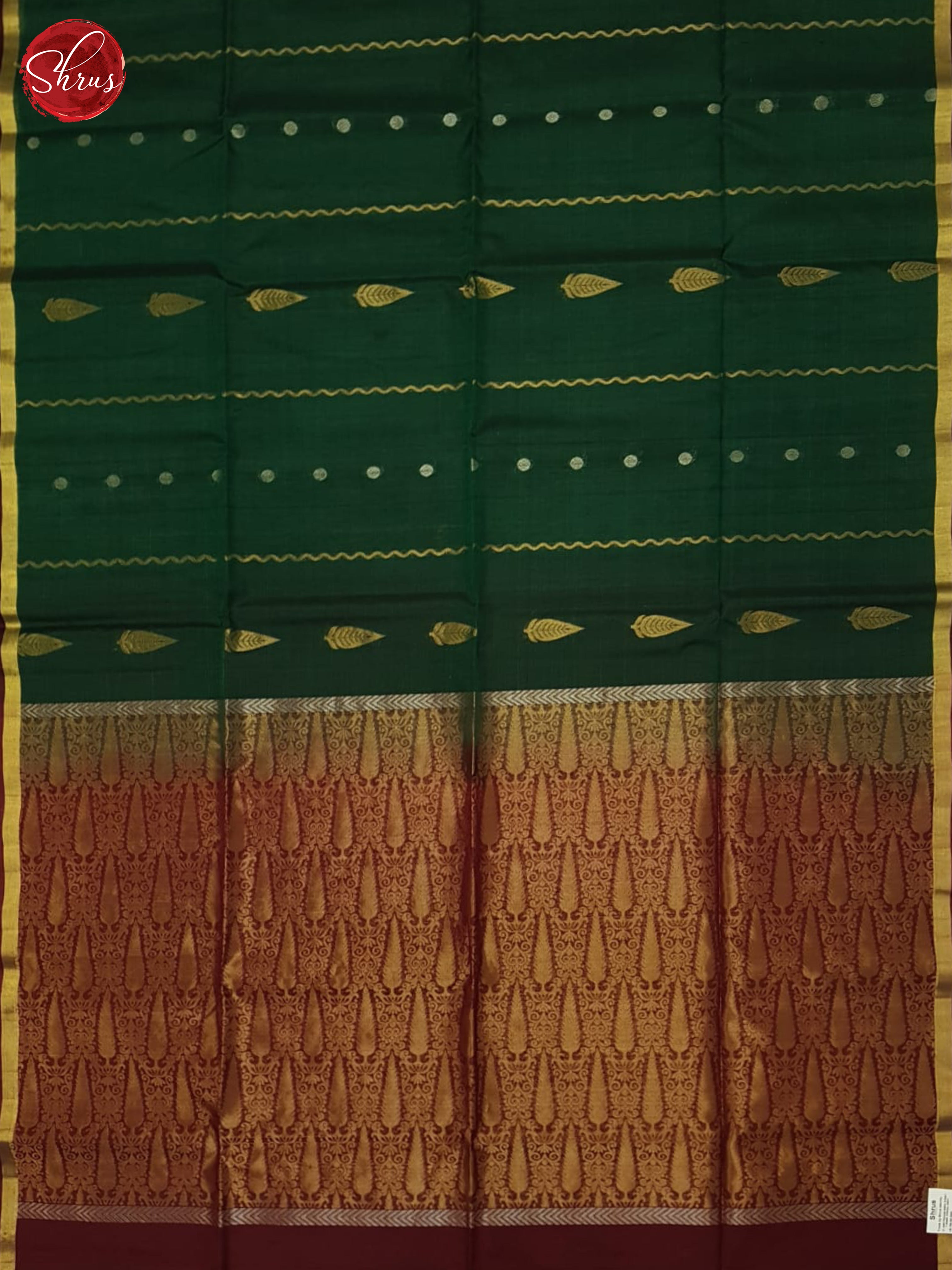 Green And Araku Maroon- Silk Cotton saree - Shop on ShrusEternity.com