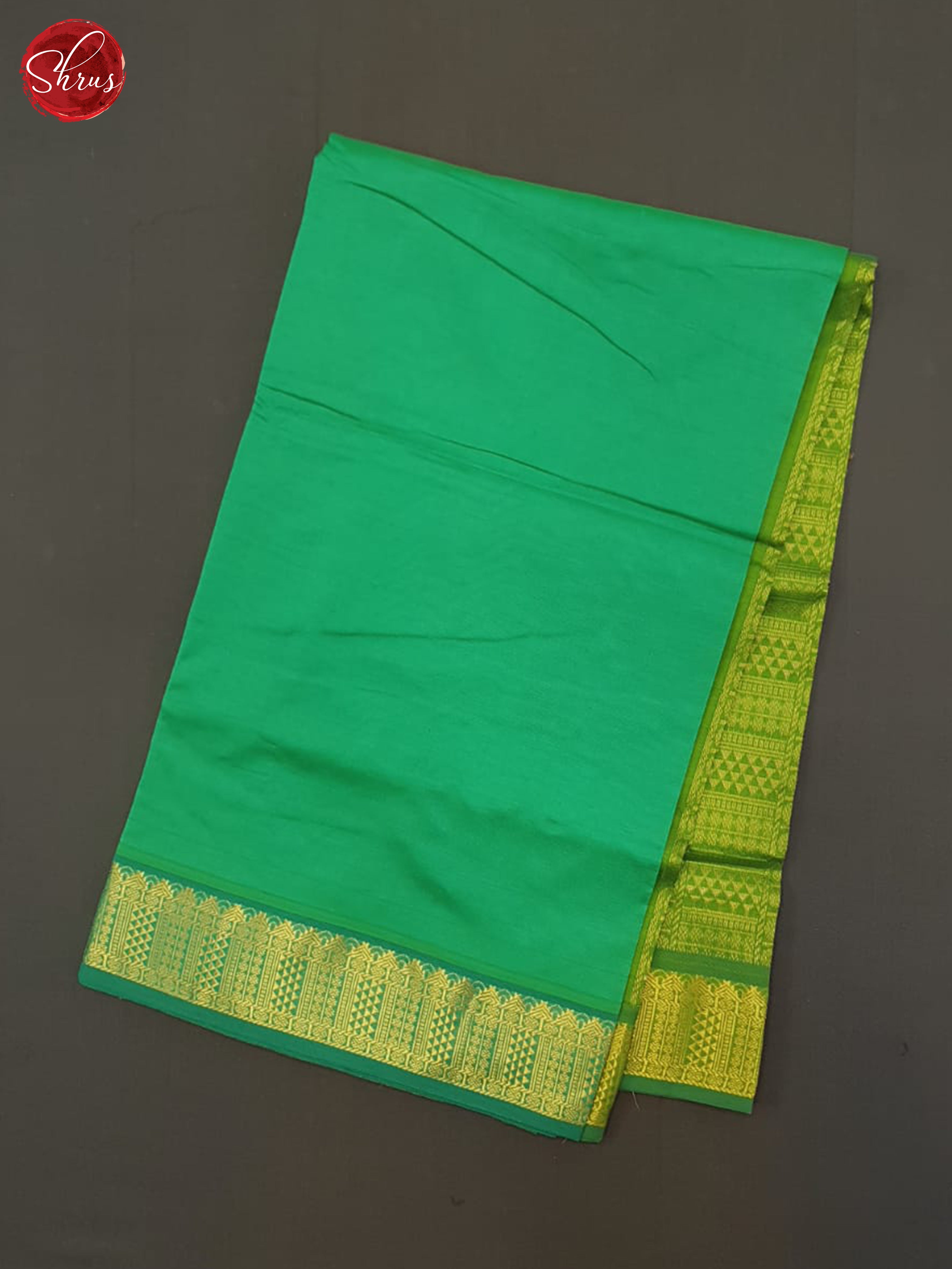 Green & Light Green - Silk Cotton  Half-pure Saree - Shop on ShrusEternity.com