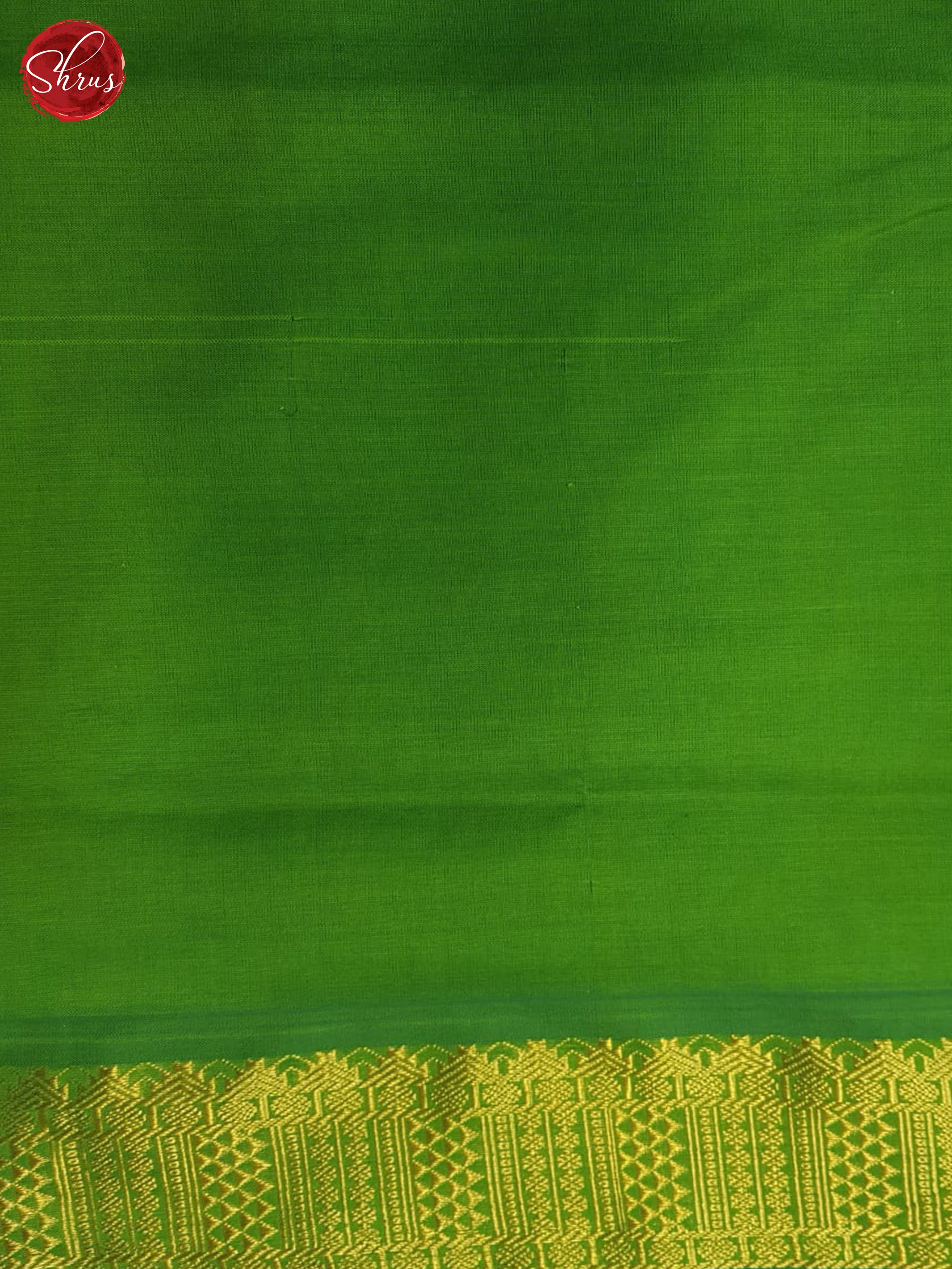 Green & Light Green - Silk Cotton  Half-pure Saree - Shop on ShrusEternity.com