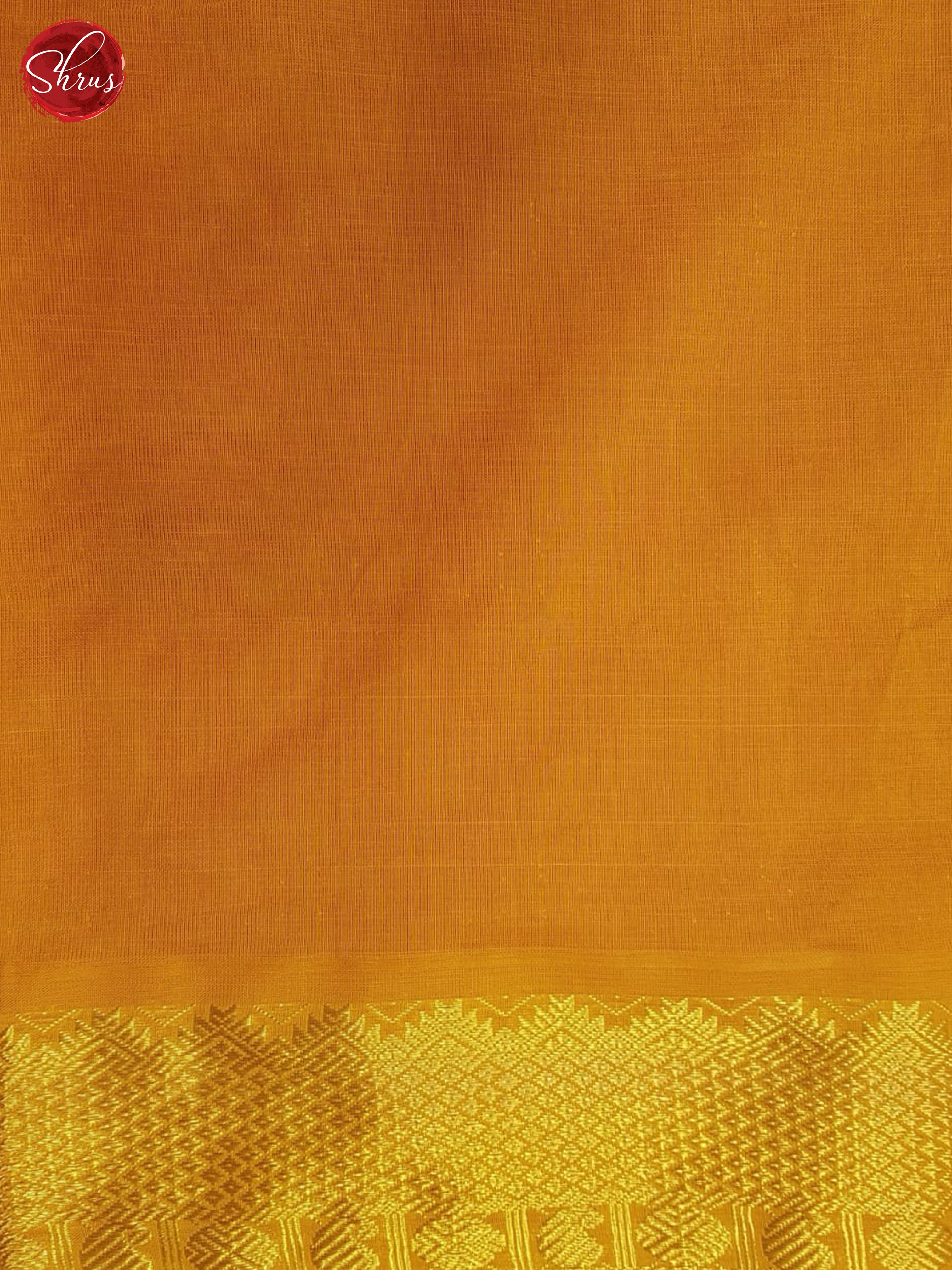 Pink And Mustard- Silk Cotton Half-pure Saree - Shop on ShrusEternity.com