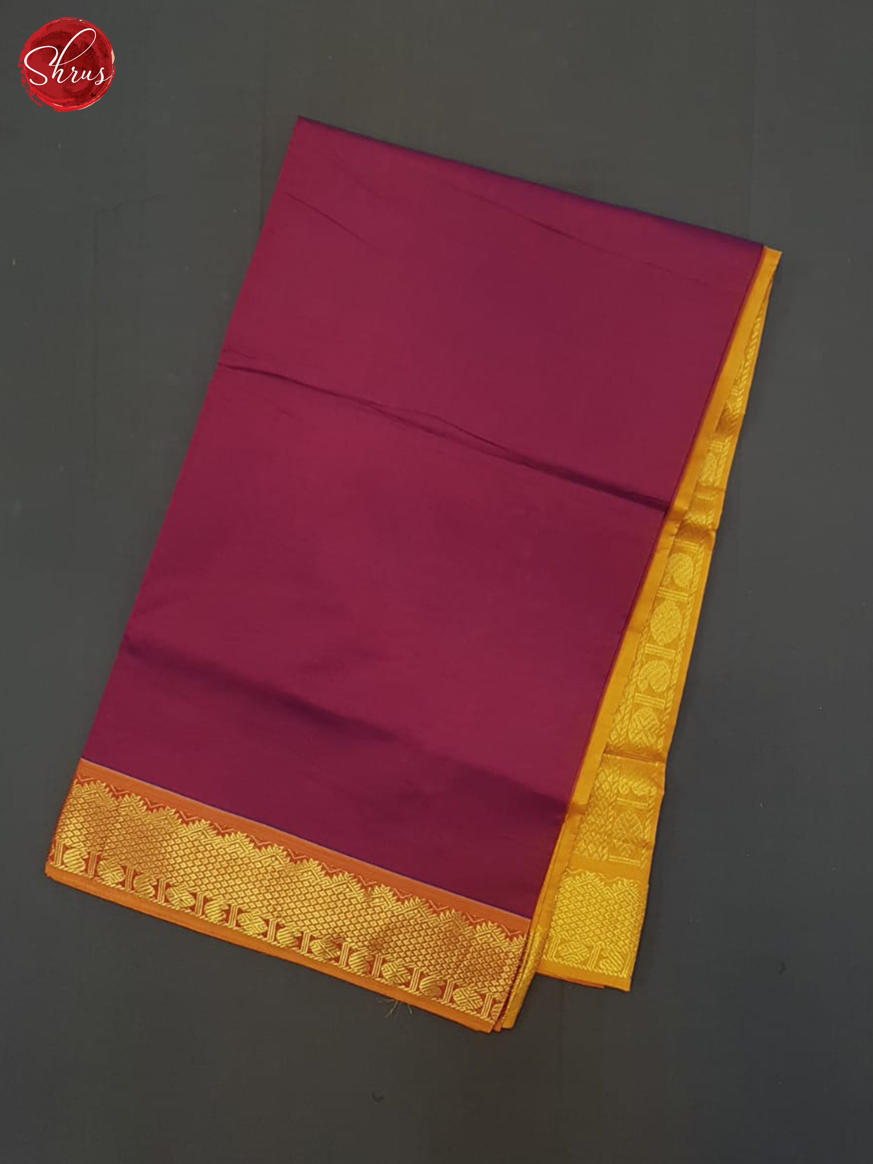 Maroon And Mustard- Silk Cotton Half-pure Saree - Shop on ShrusEternity.com