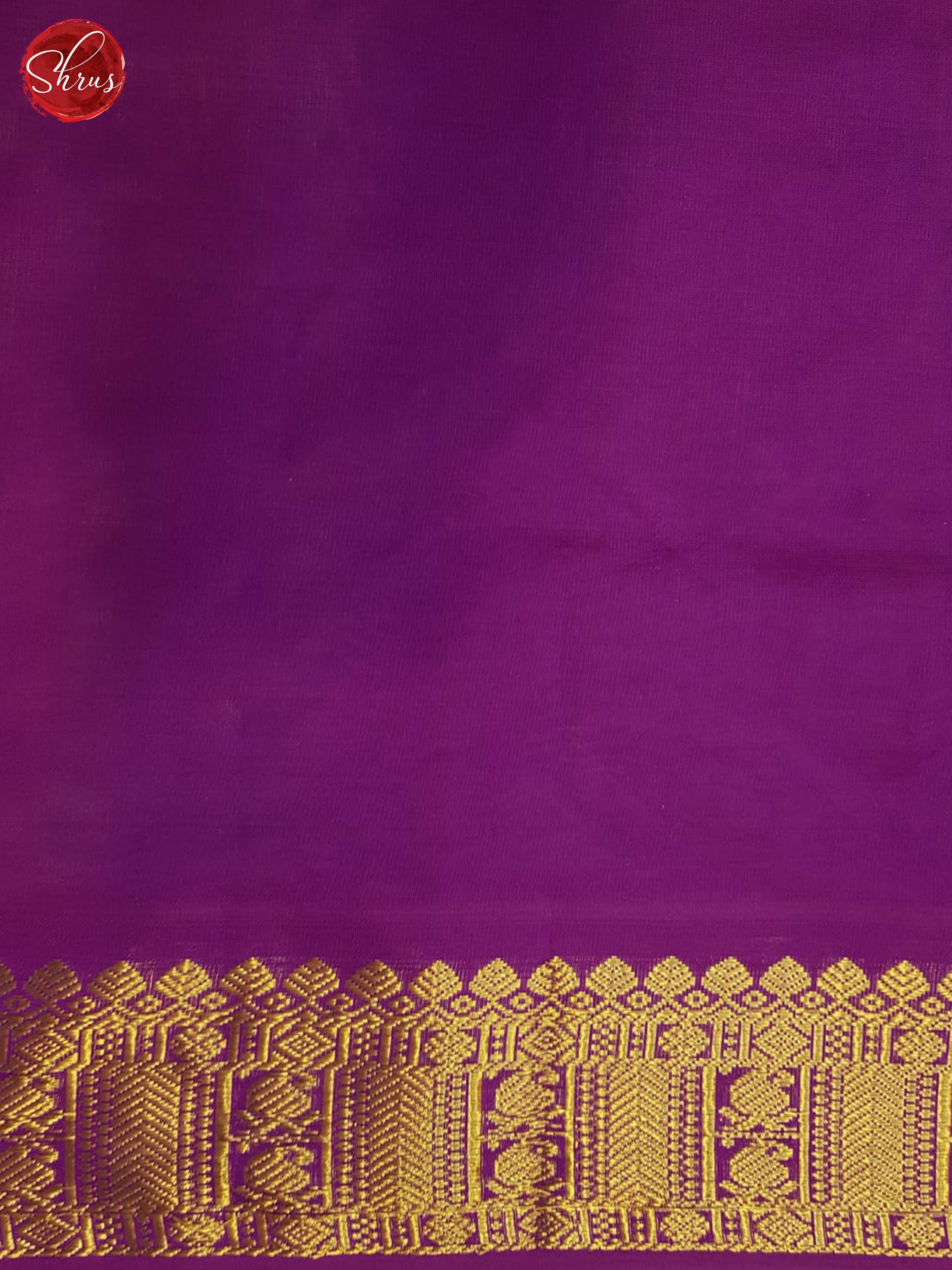 Green And Purple- Silk Cotton Half-pure Saree - Shop on ShrusEternity.com