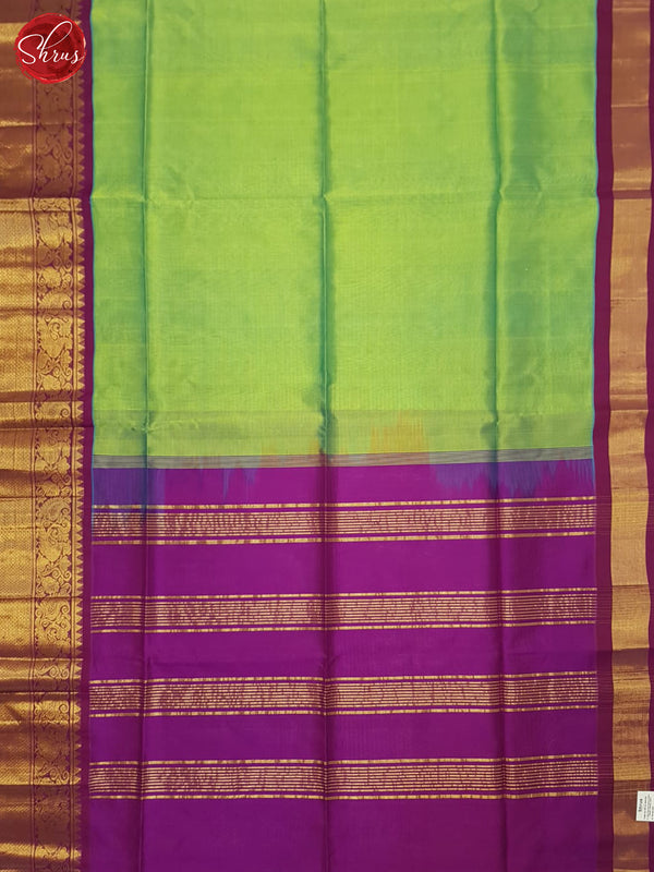 Green And Vadamalli- Silk Cotton Saree - Shop on ShrusEternity.com