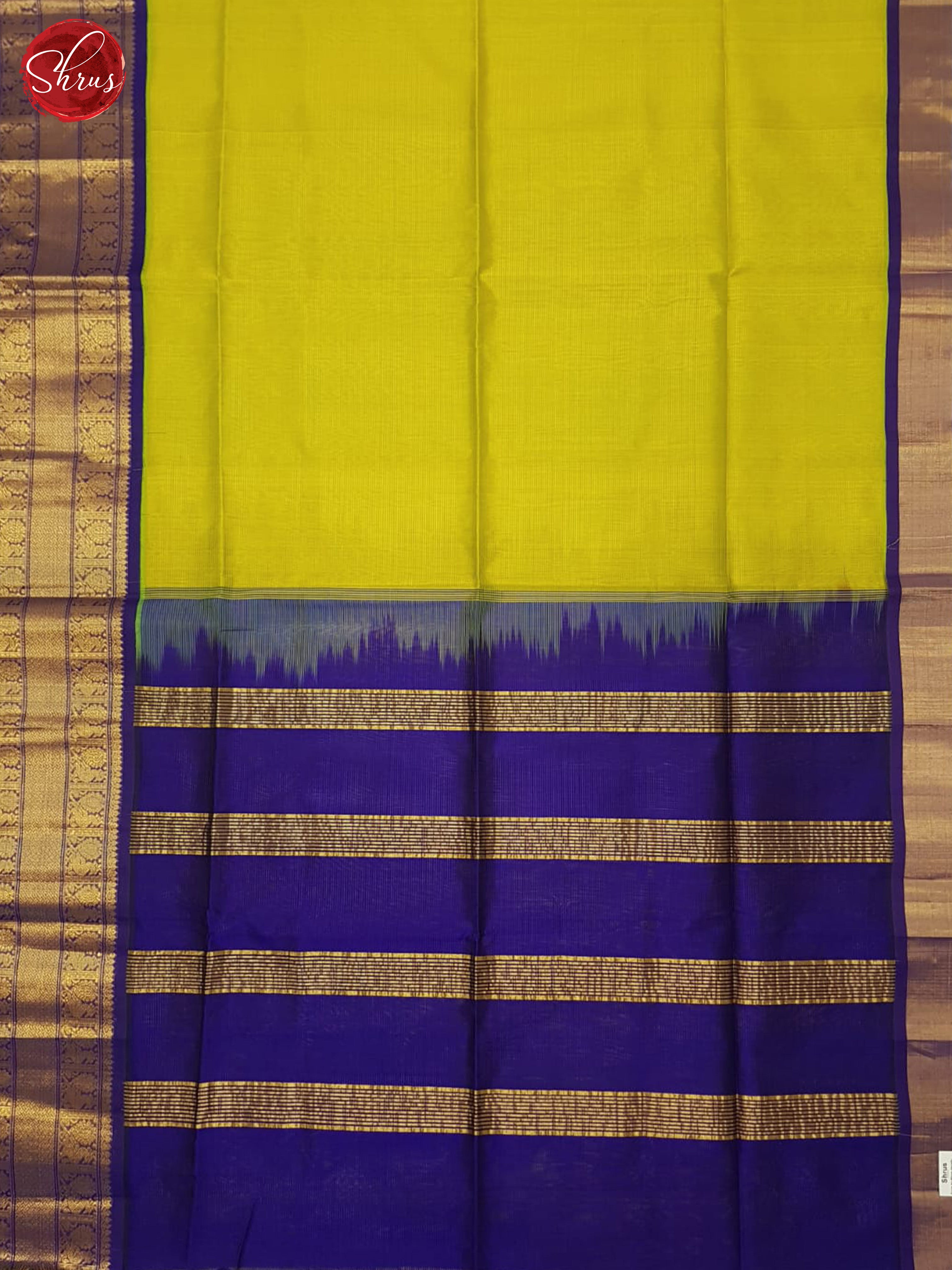 Mathulir Green And Blue- Silk Cotton Saree - Shop on ShrusEternity.com