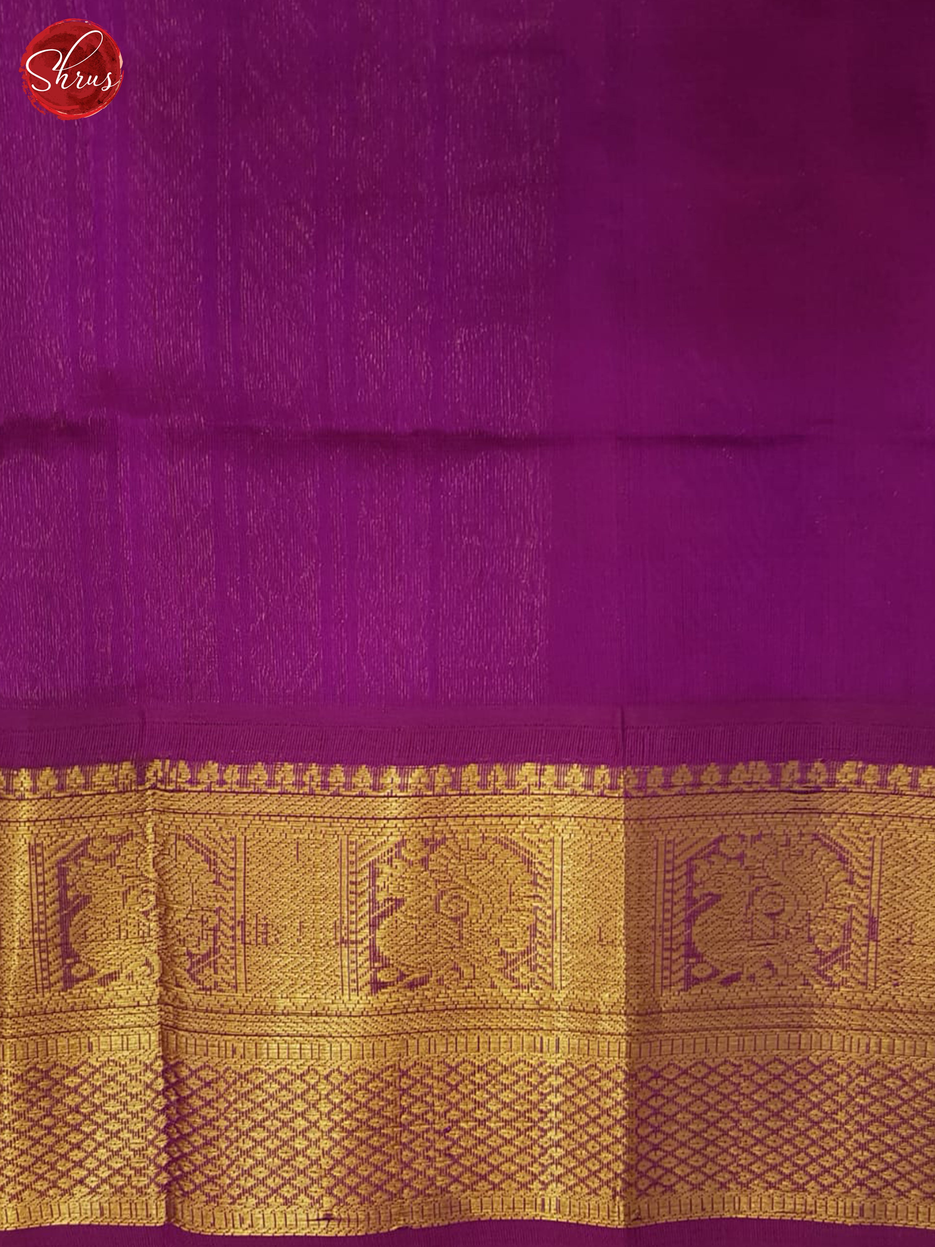 Green And Purple- Silk cotton Saree - Shop on ShrusEternity.com