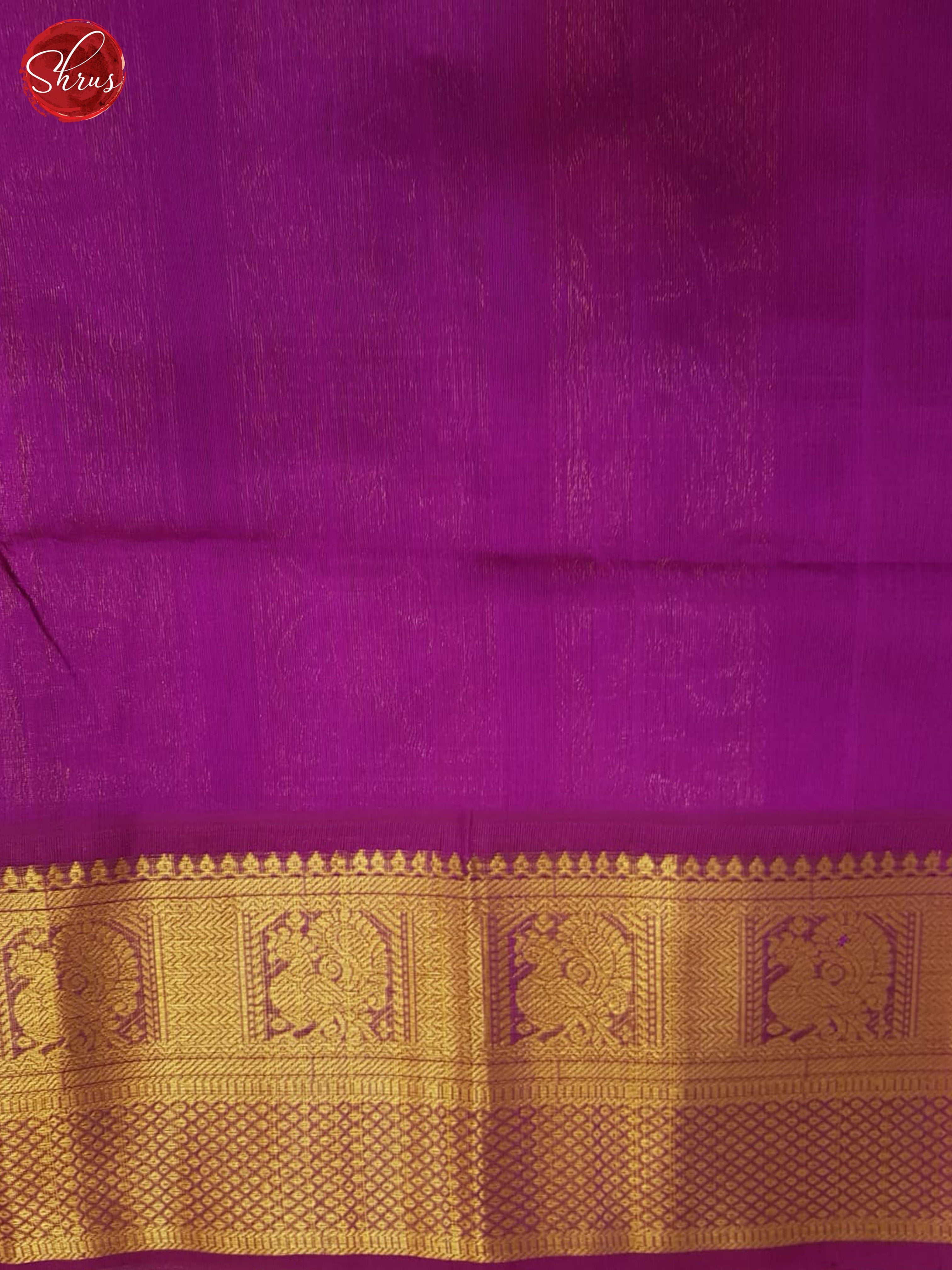 Green And Purple- Silk Cotton Saree - Shop on ShrusEternity.com