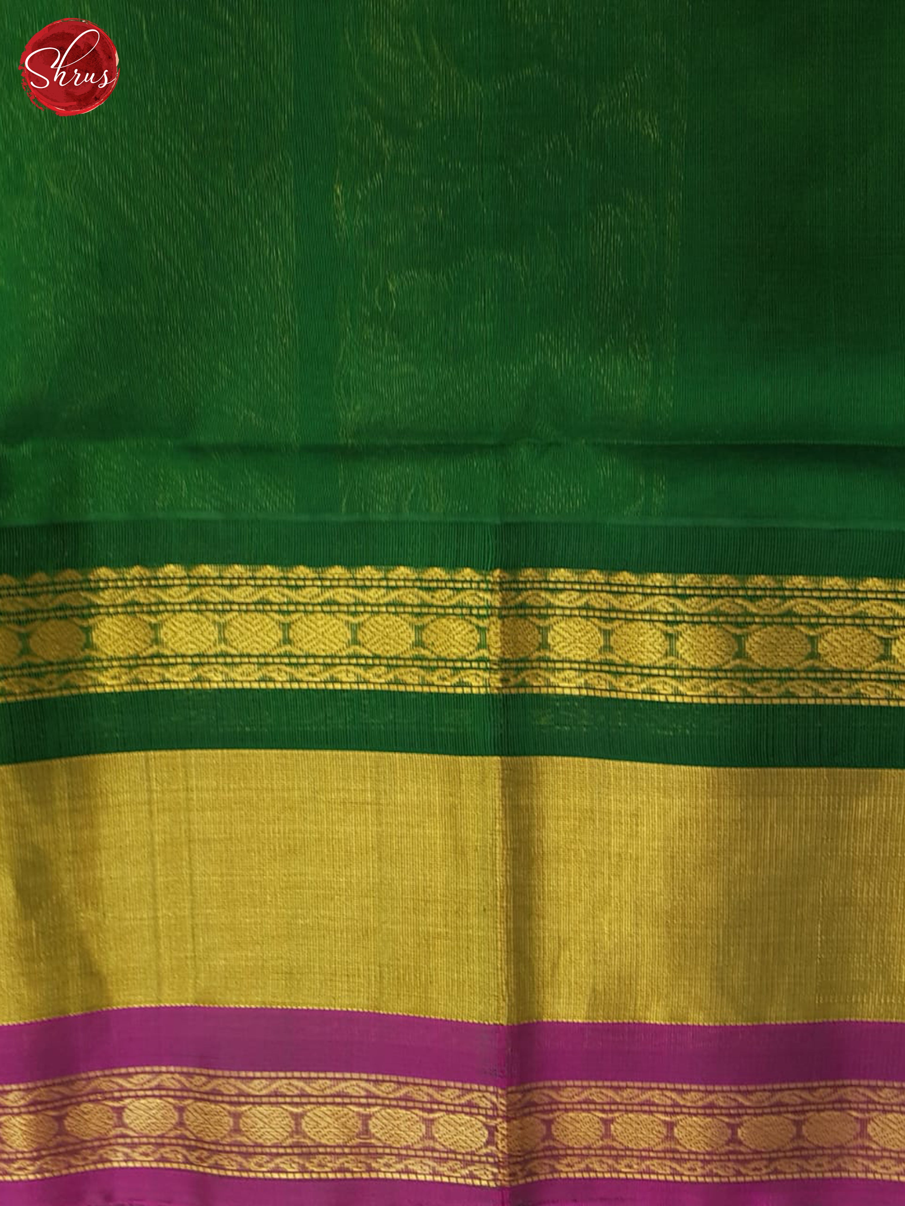 Peachish  Pink And Green- Silk Cotton Saree - Shop on ShrusEternity.com