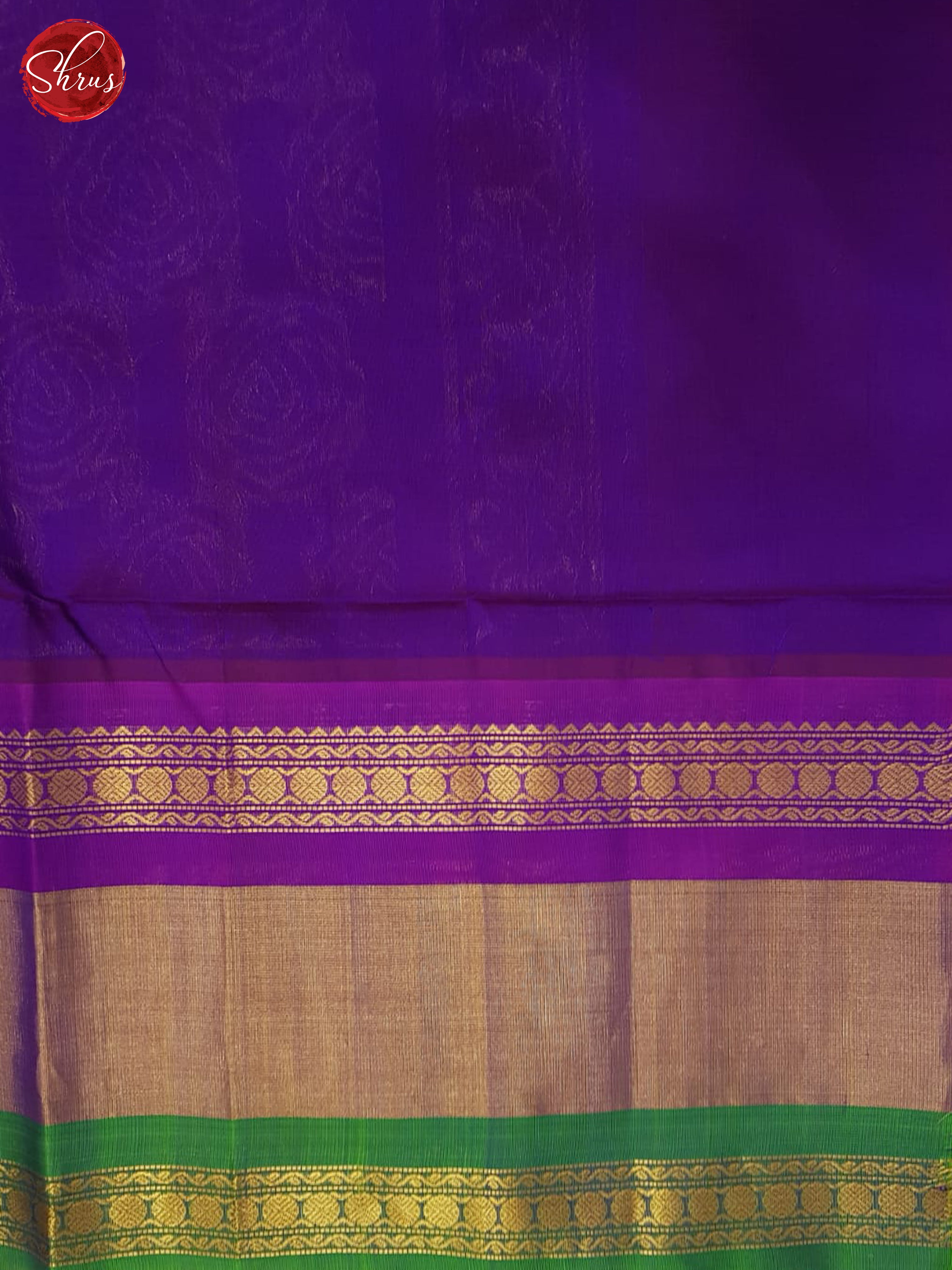 Green And Purple- Silk Cotton Saree - Shop on ShrusEternity.com