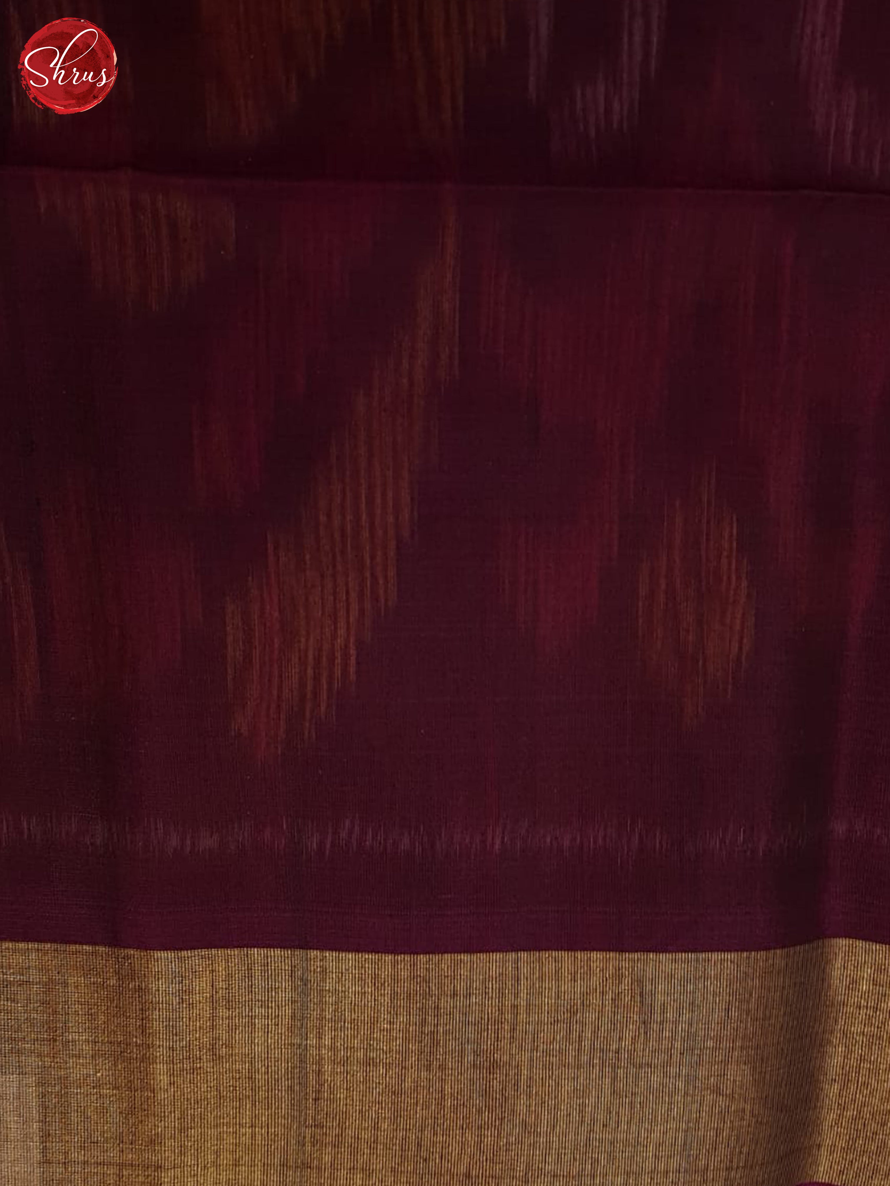 Grey And Wine- Pochampally Silk Cotton Saree - Shop on ShrusEternity.com