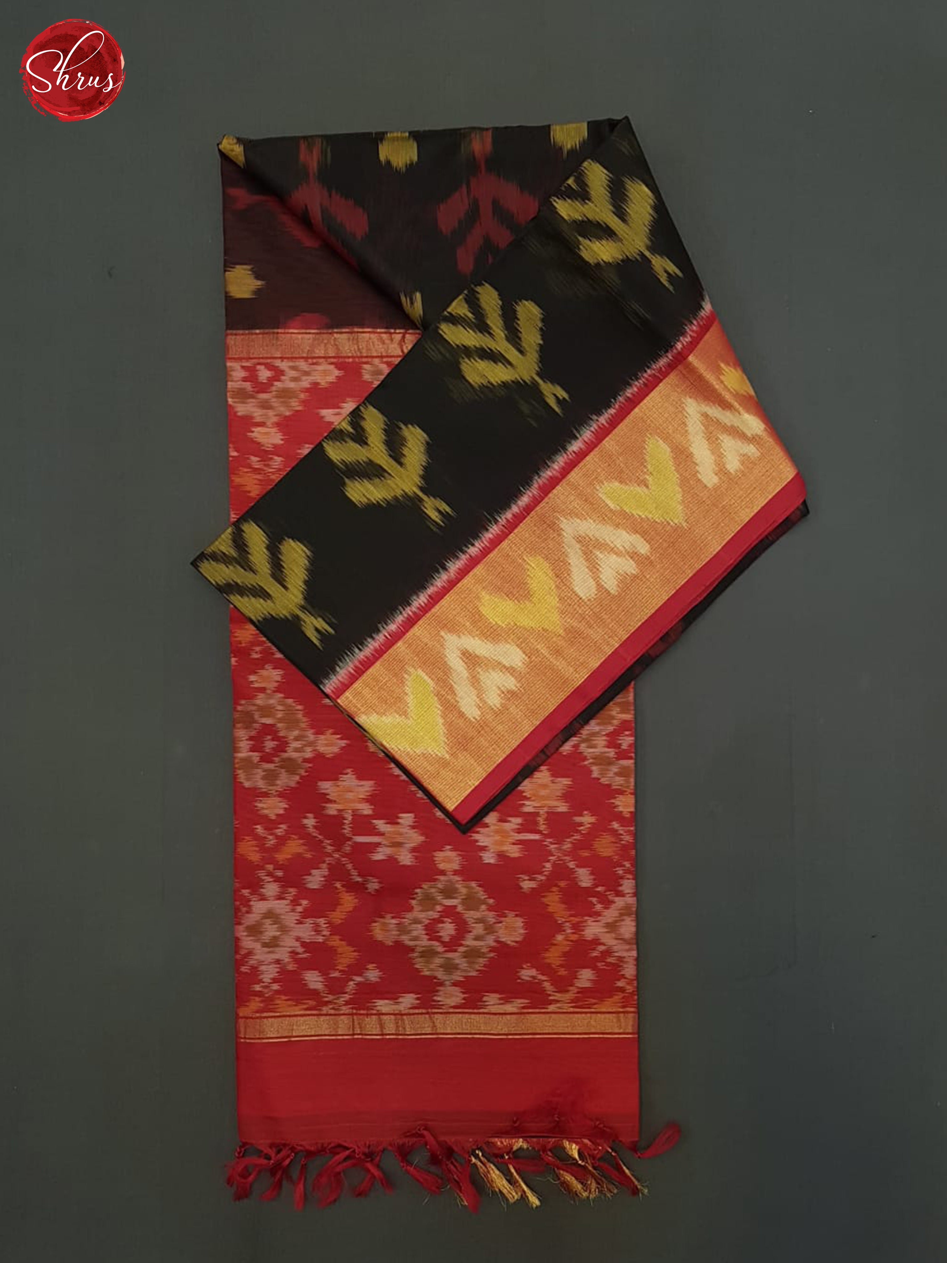 Black And Red- Pochampally Silk Cotton - Shop on ShrusEternity.com